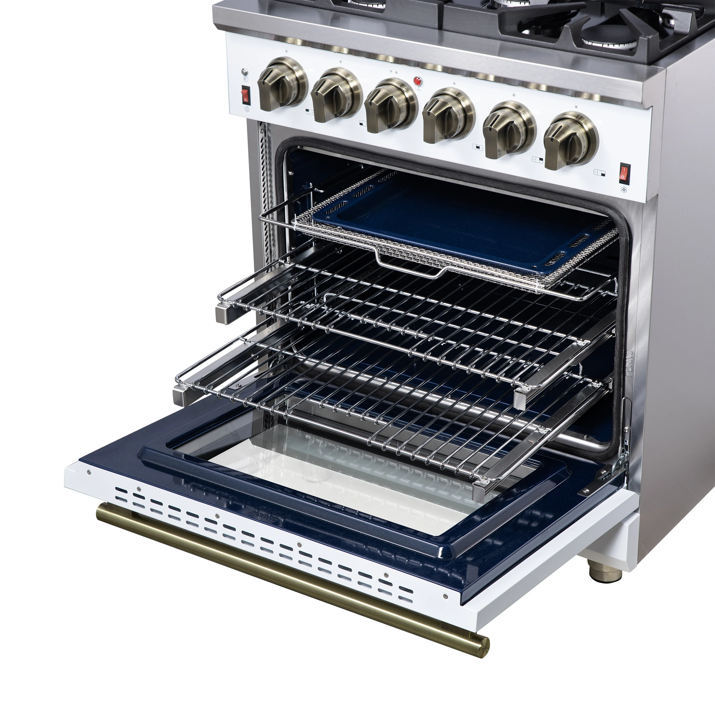 Massimo 30-Inch Freestanding Gas Range, 5 Burners, True Convection Oven FFSGS623930WHT