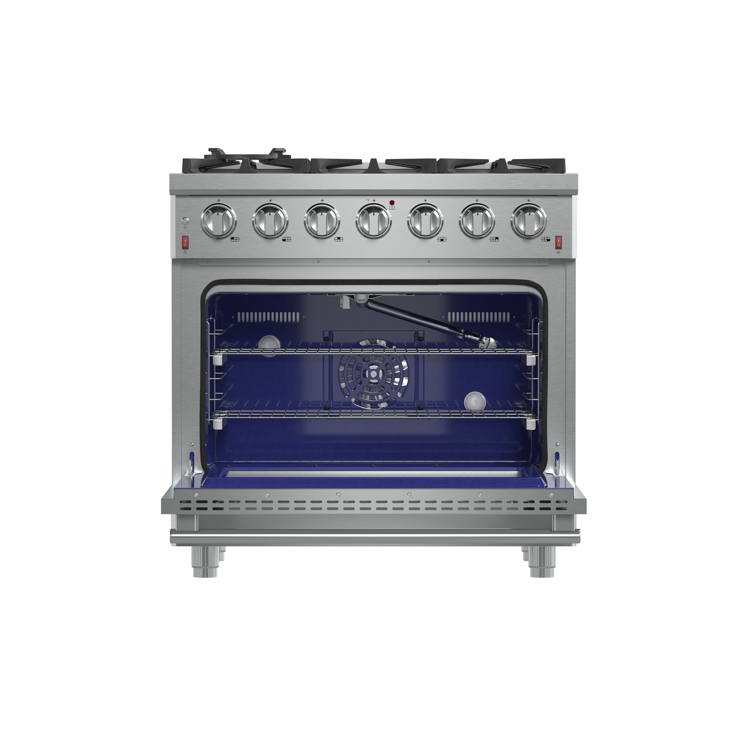 Massimo 36-Inch Freestanding Gas Range, 6 Sealed Burners, Convection Oven, Energy Efficient view 2