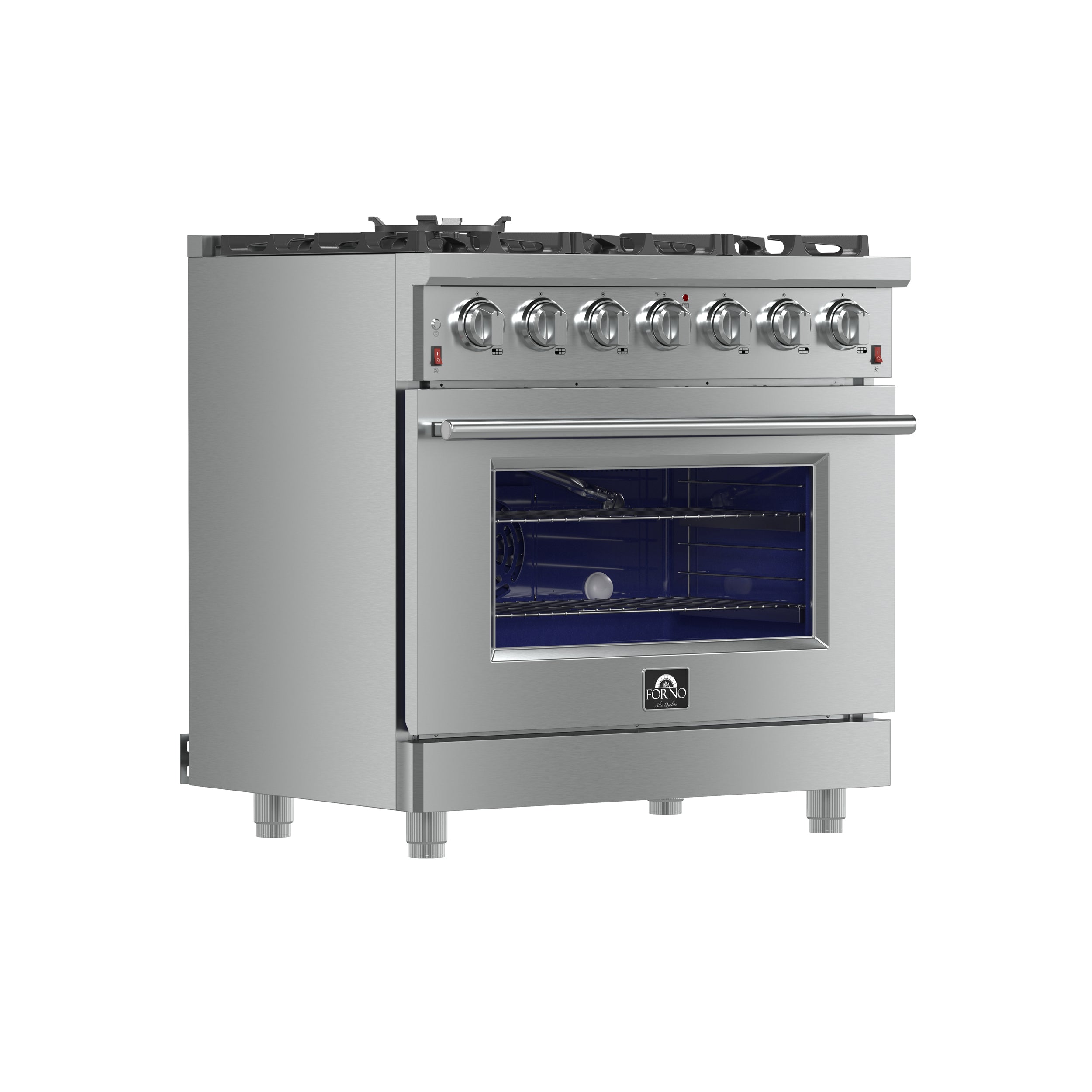 Massimo 36-Inch Freestanding Gas Range, 6 Sealed Burners, Convection Oven, Energy Efficient view 3