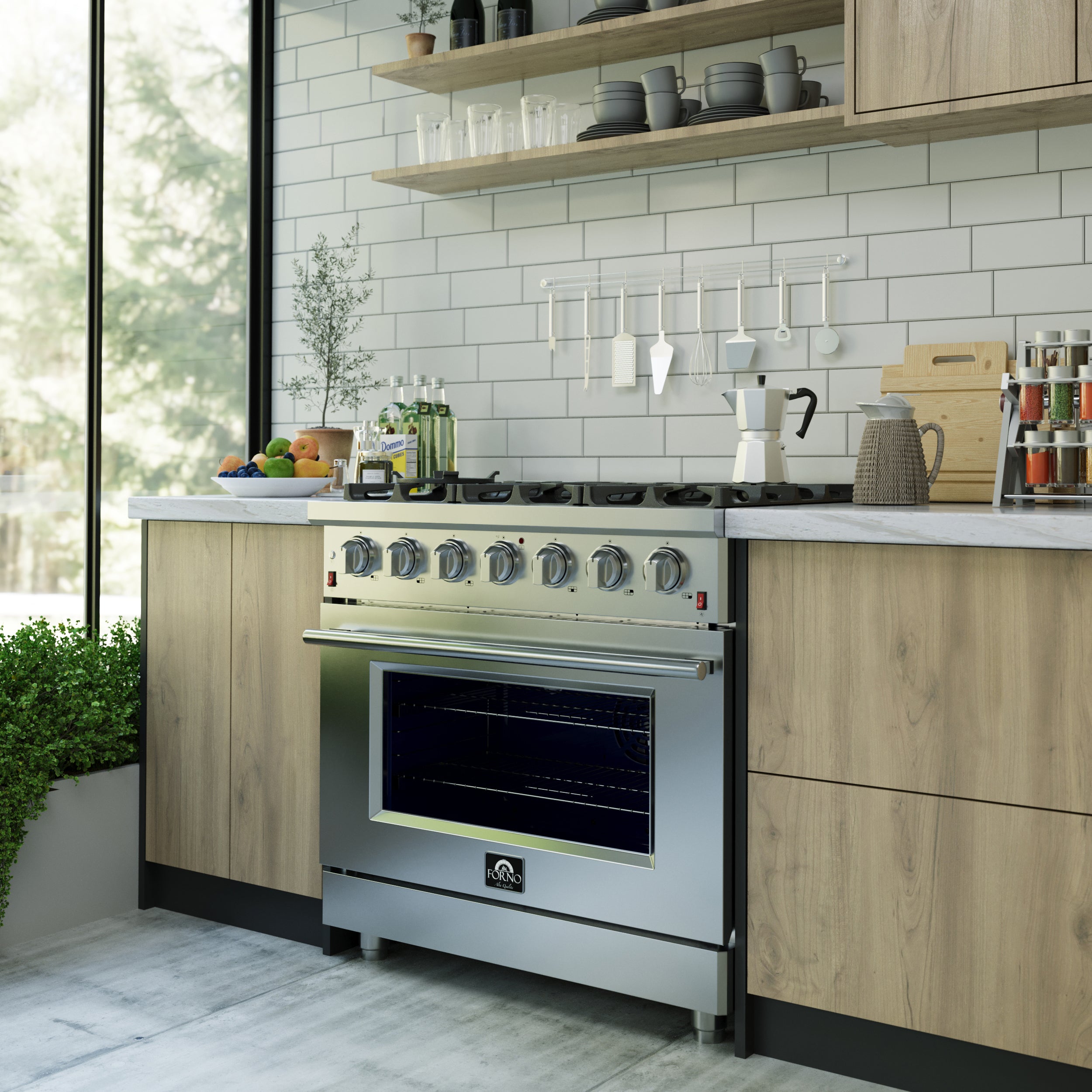 Massimo 36-Inch Freestanding Gas Range, 6 Sealed Burners, Convection Oven, Energy Efficient view 14