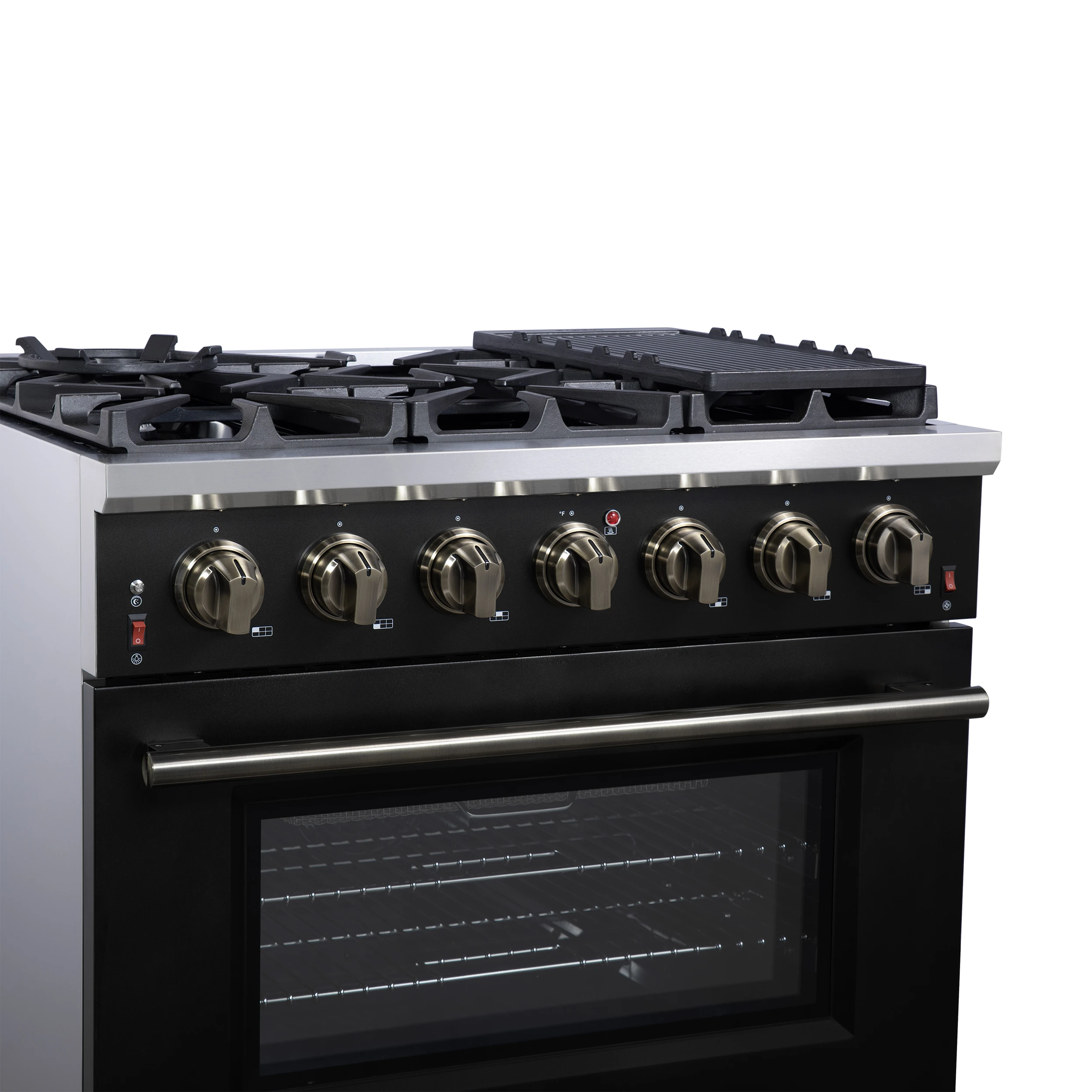 Massimo 36-Inch Freestanding Gas Range, 6 Sealed Burners, Convection Oven, Energy Efficient FFSGS623936BLK