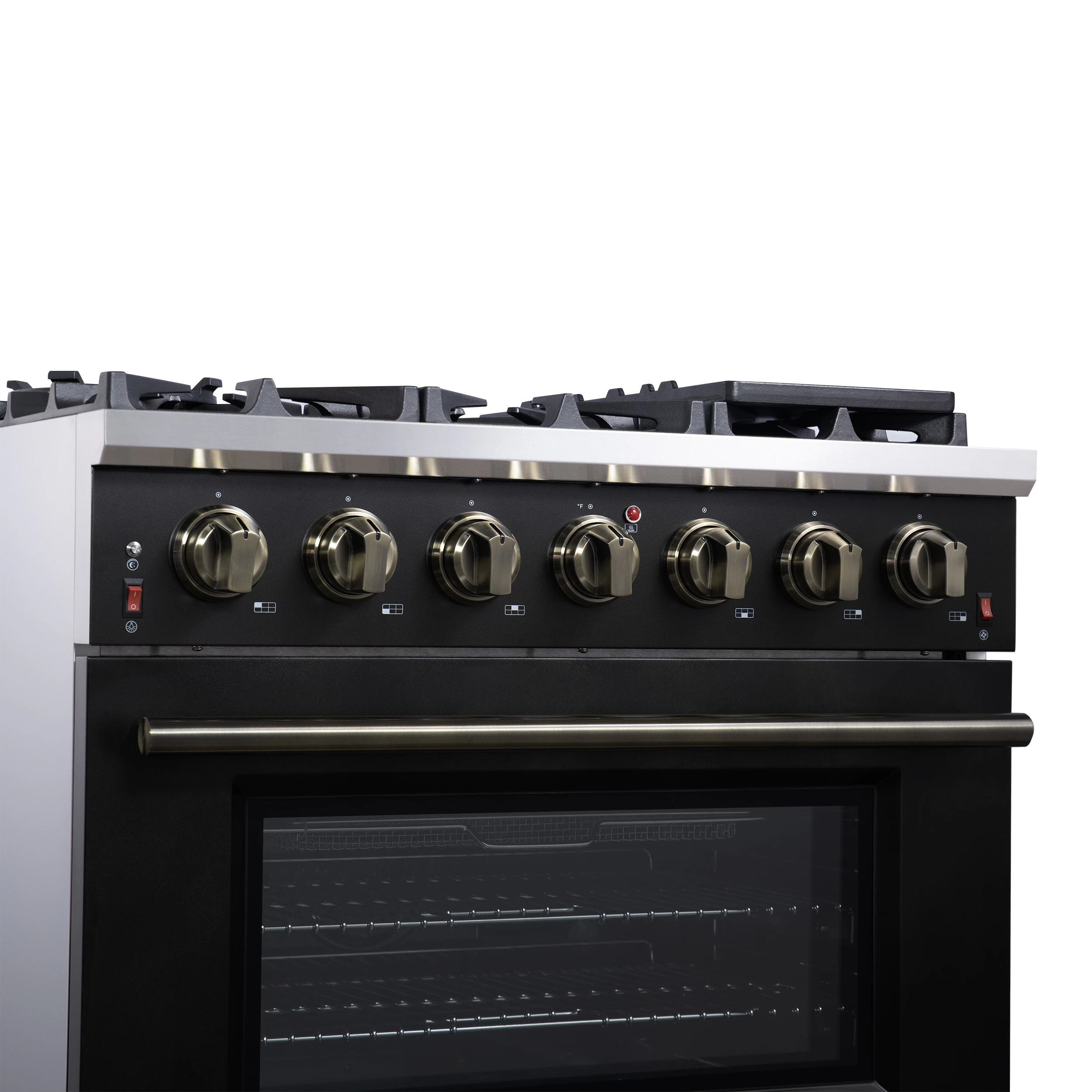 Massimo 36-Inch Freestanding Gas Range, 6 Sealed Burners, Convection Oven, Energy Efficient FFSGS623936BLK