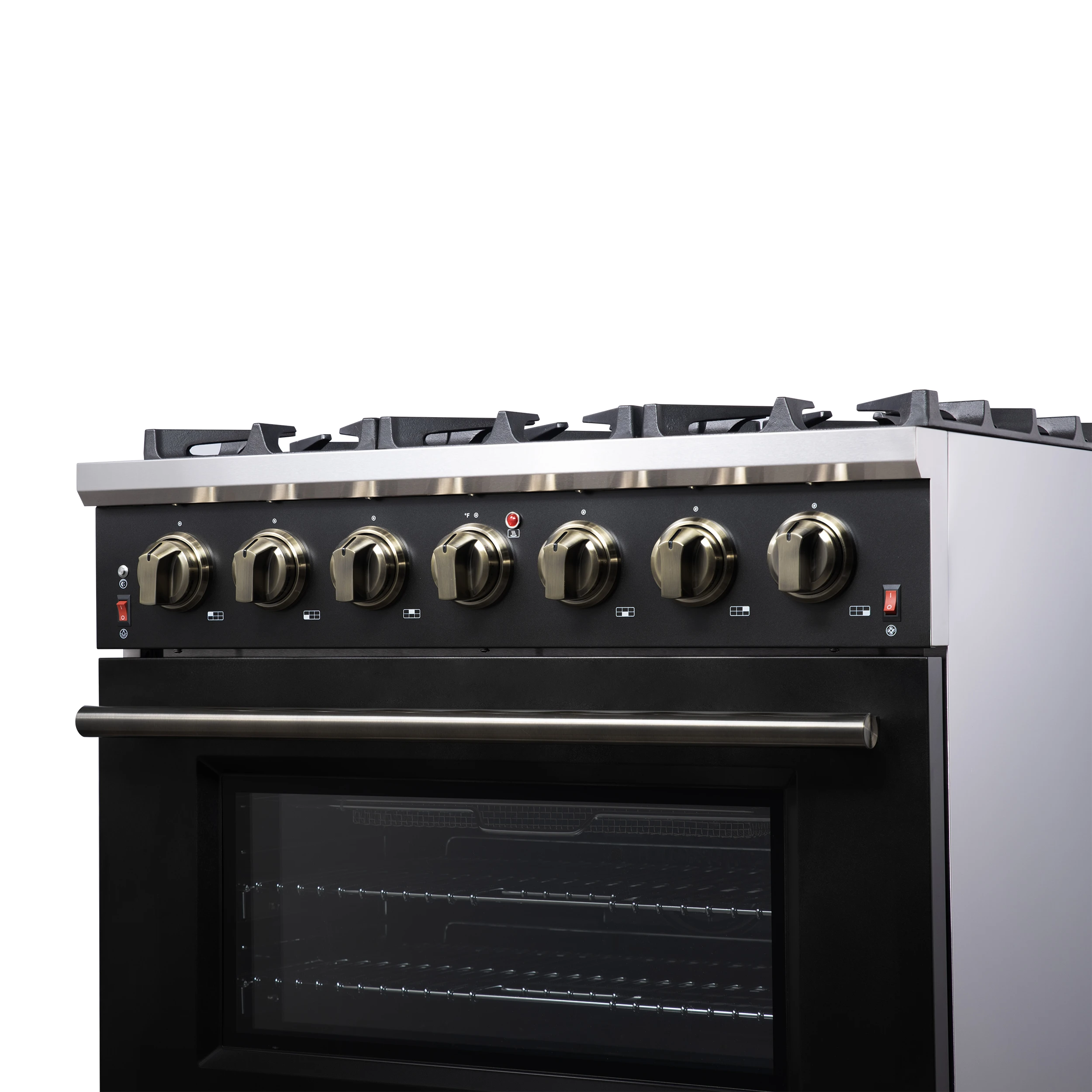 Massimo 36-Inch Freestanding Gas Range, 6 Sealed Burners, Convection Oven, Energy Efficient FFSGS623936BLK