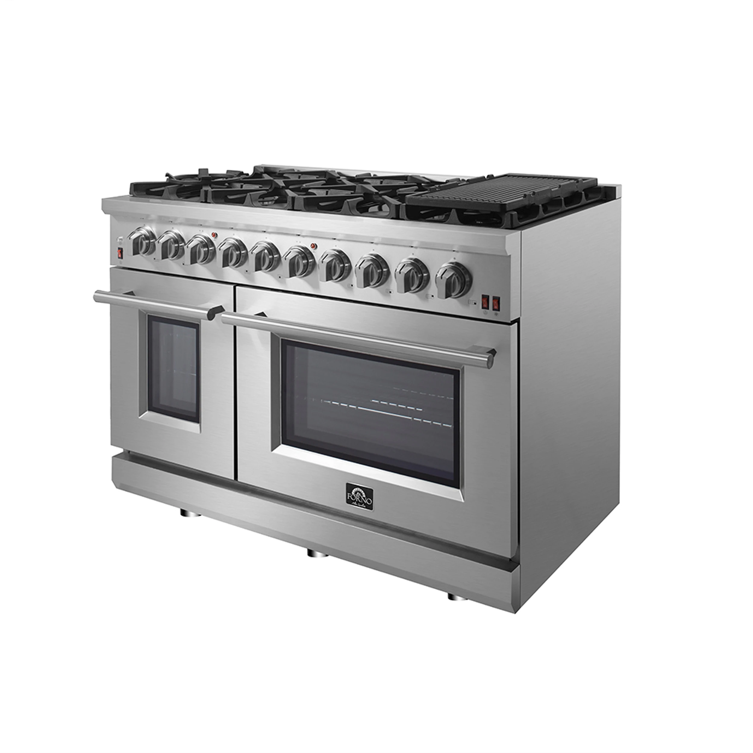 Massimo 48-Inch Freestanding Gas Range, 8 Burners, True Convection Oven FFSGS623948