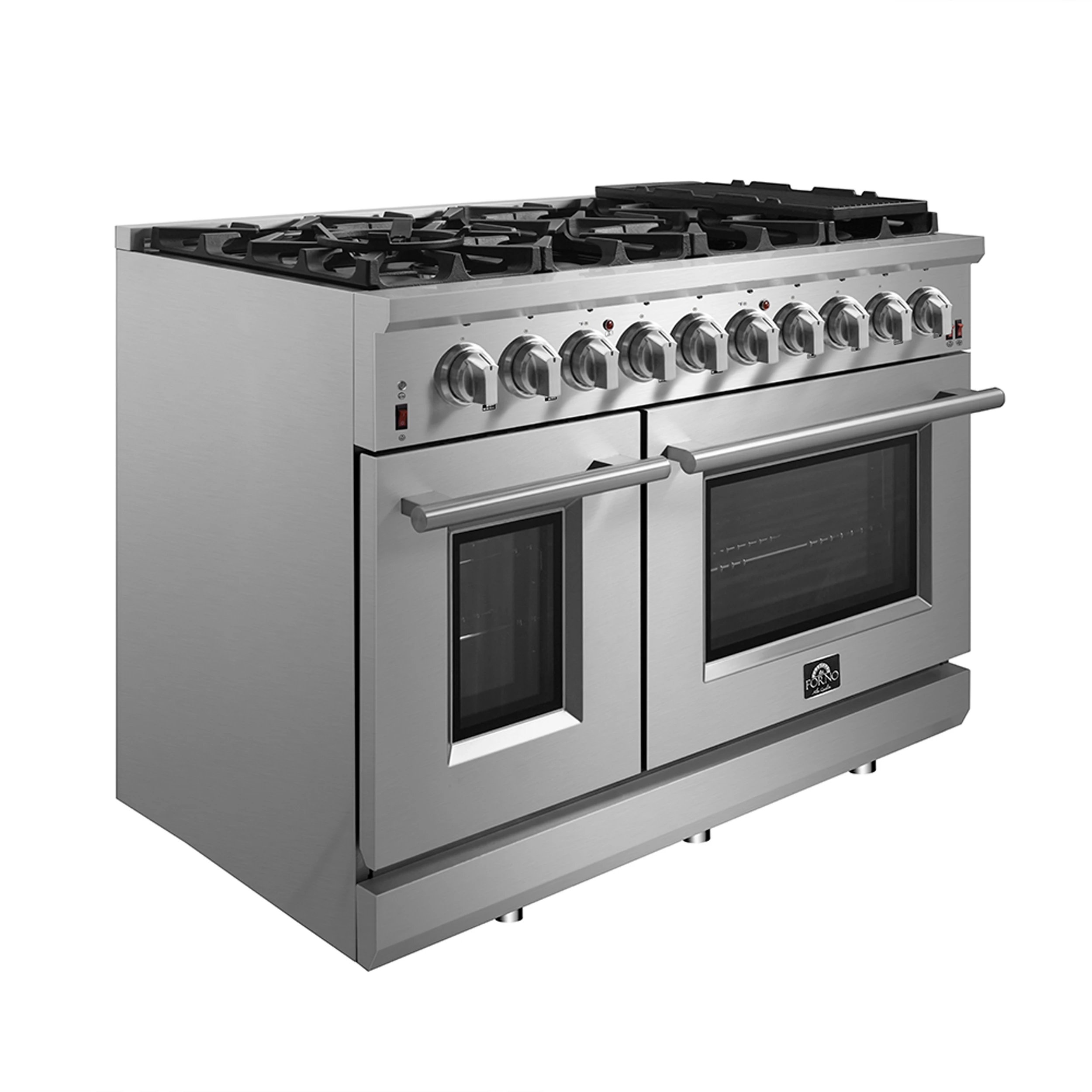 Massimo 48-Inch Freestanding Gas Range, 8 Burners, True Convection Oven FFSGS623948