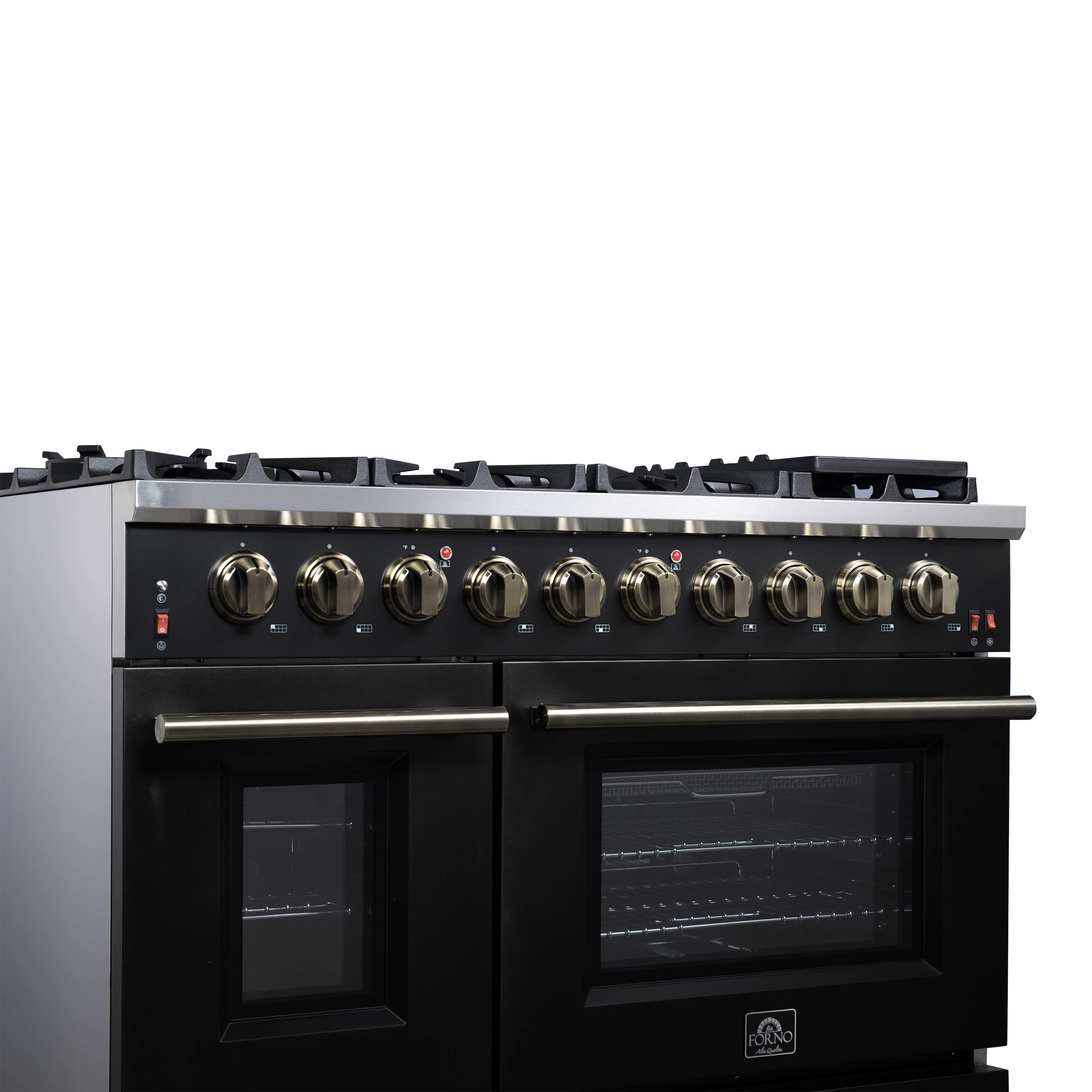 Massimo 48-Inch Freestanding Gas Range, 8 Burners, True Convection Oven FFSGS623948BLK