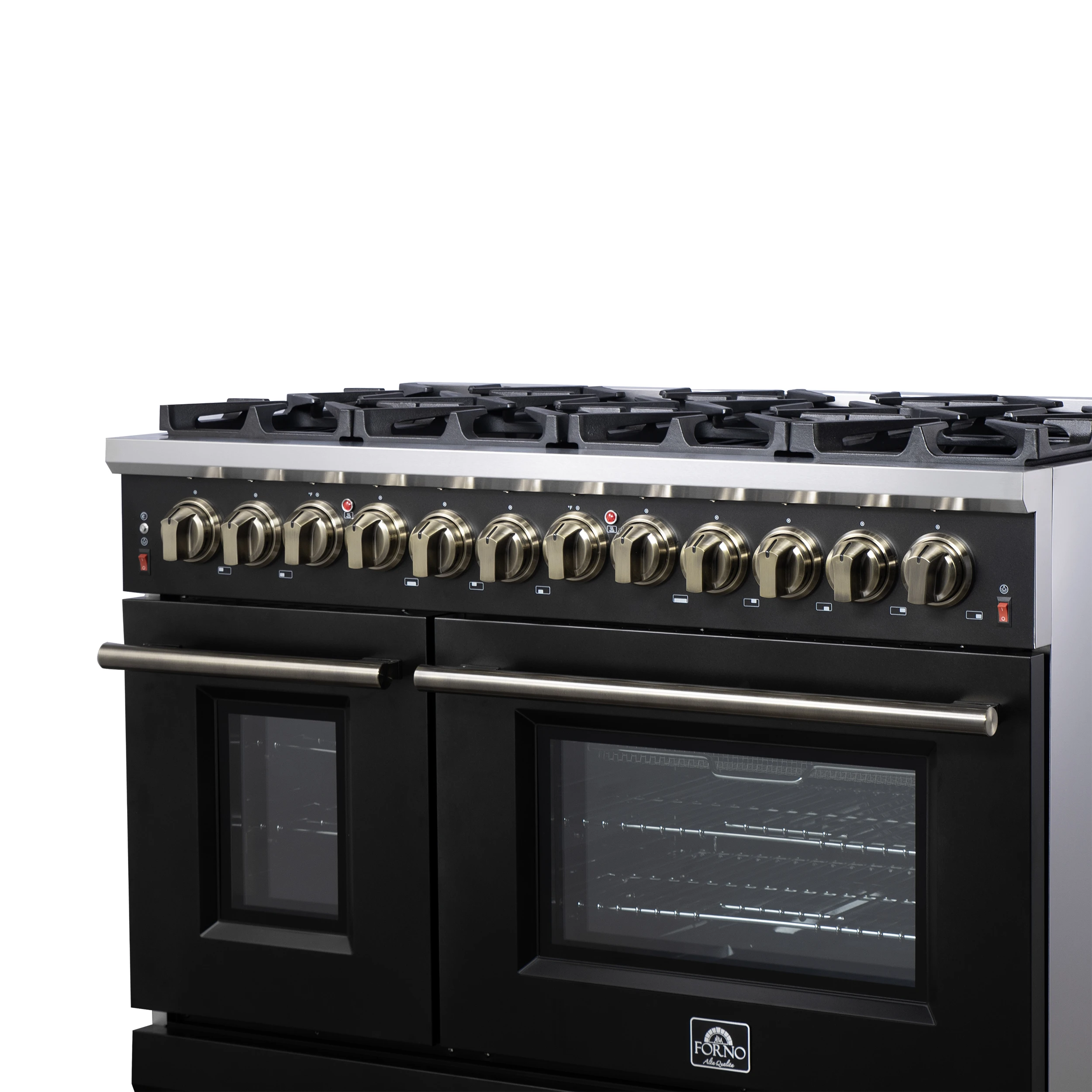 Massimo 48-Inch Freestanding Gas Range, 8 Burners, True Convection Oven FFSGS623948BLK