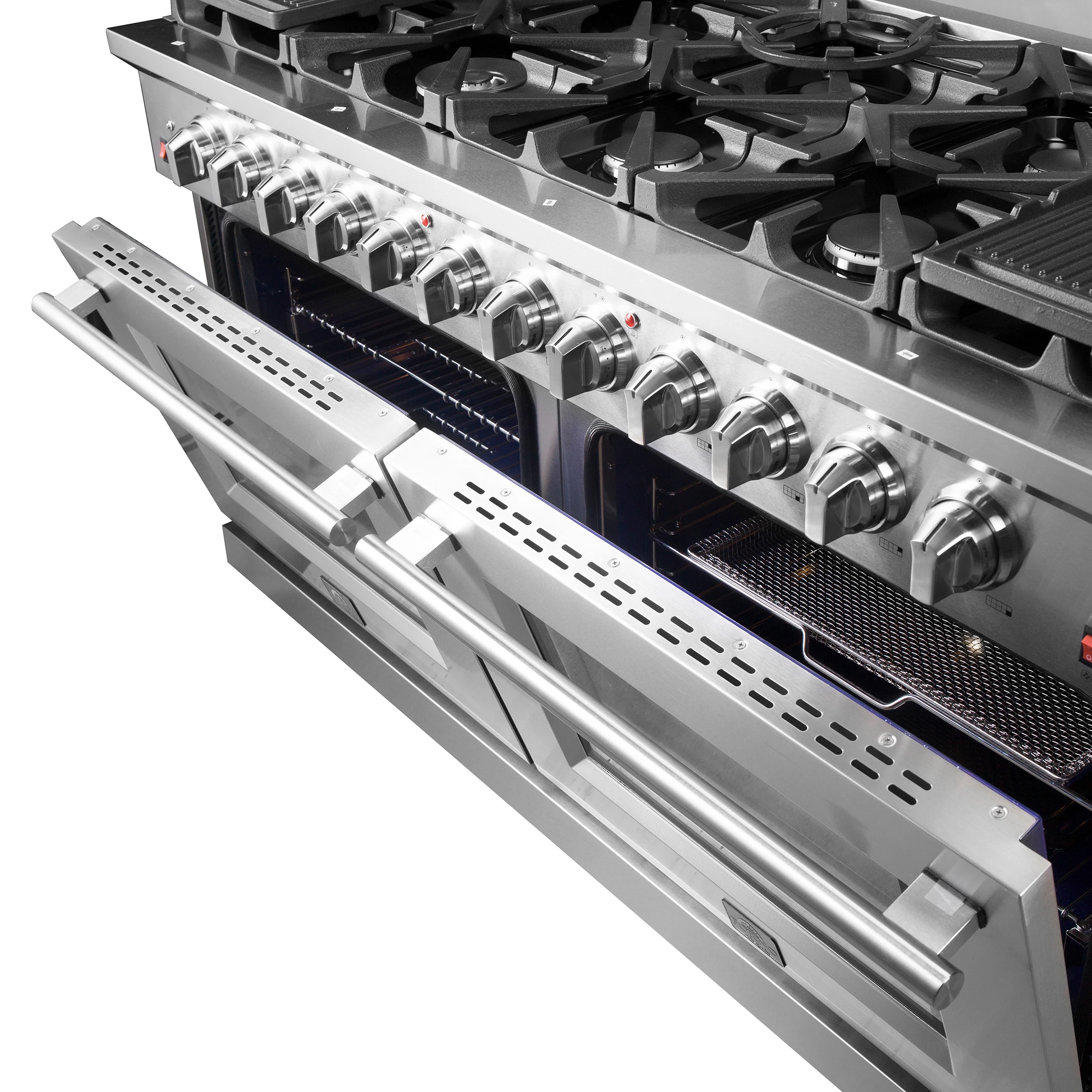 Massimo 60-Inch Freestanding Gas Range, 10 Burners, True Convection Oven FFSGS623960
