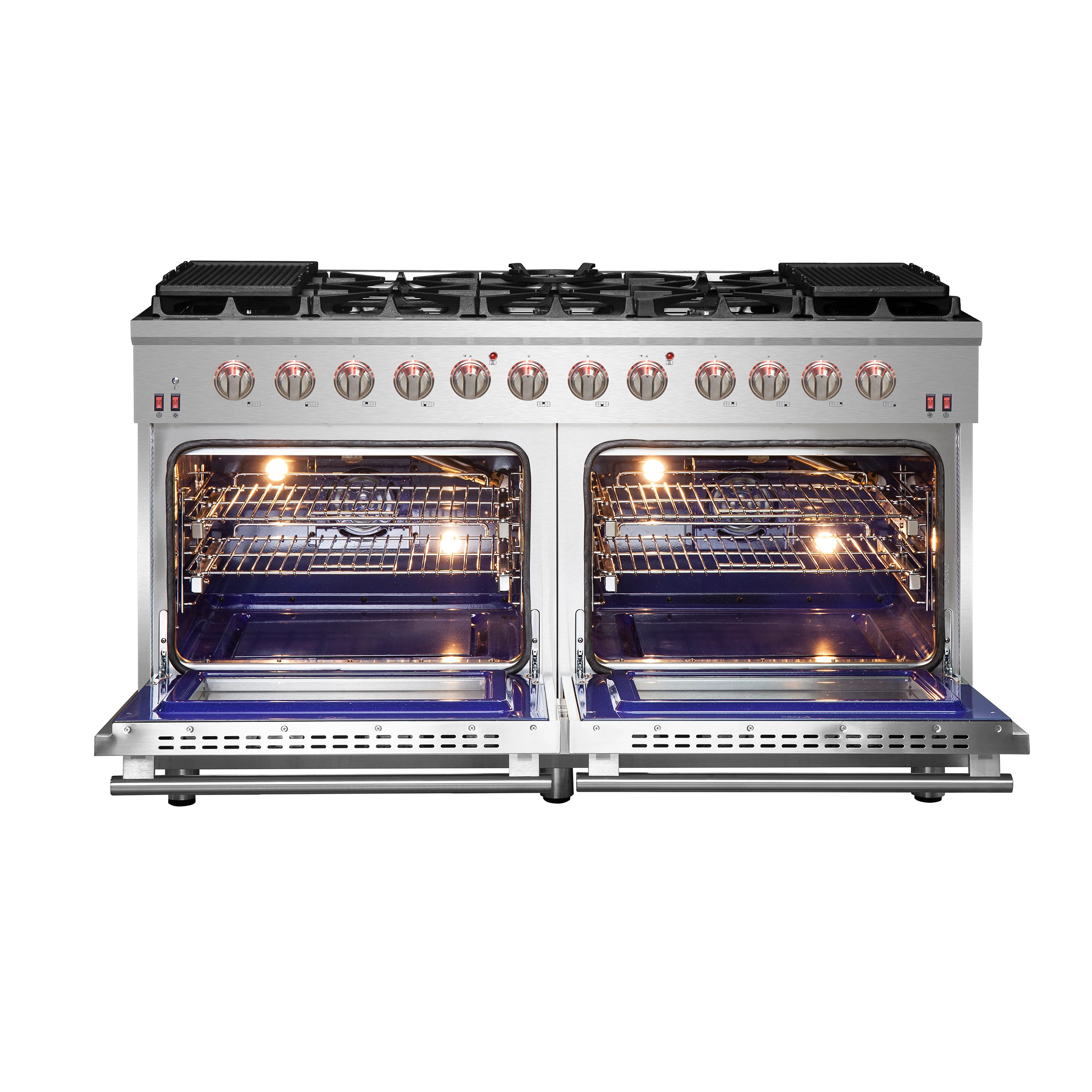 Massimo 60-Inch Freestanding Gas Range, 10 Burners, True Convection Oven FFSGS623960