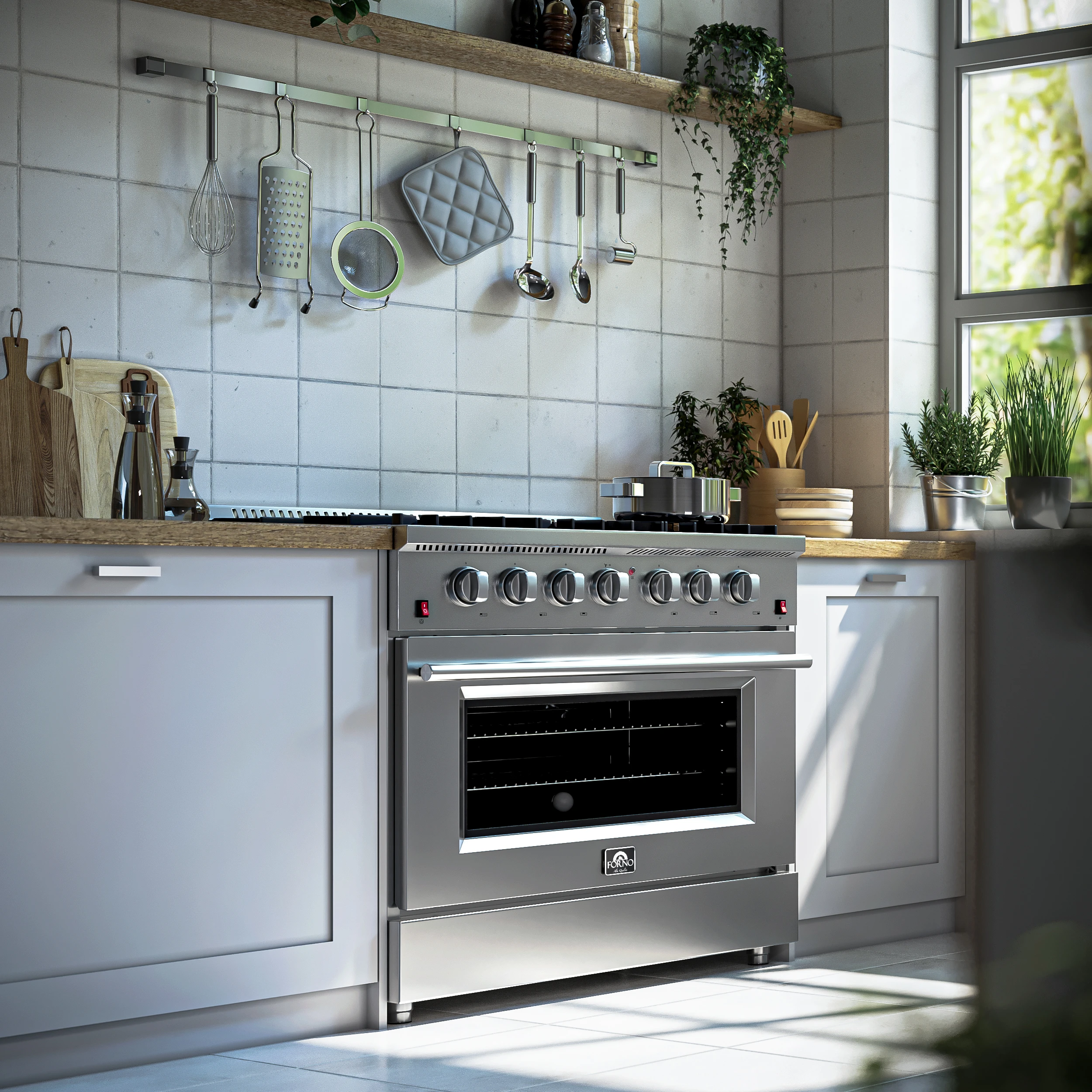 Galiano 36-Inch Freestanding Gas Range, , 6 Burners, Energy Efficient FFSGS624436