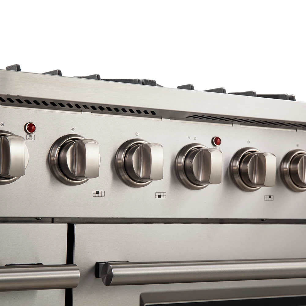 Galiano 48-Inch Freestanding Gas Range, , 8 Burners, 107,000 BTU, Griddle, Double Ovens, Energy Efficient FFSGS624448