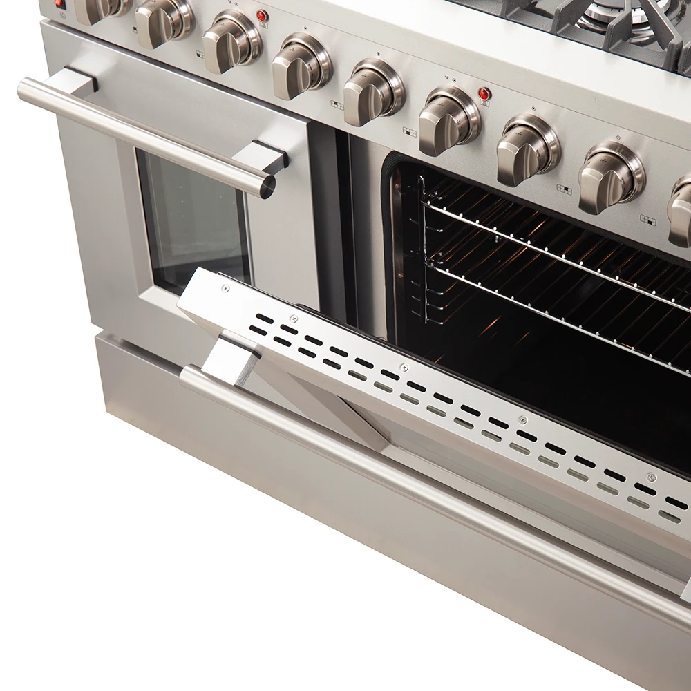 Galiano 48-Inch Freestanding Gas Range, , 8 Burners, 107,000 BTU, Griddle, Double Ovens, Energy Efficient FFSGS624448