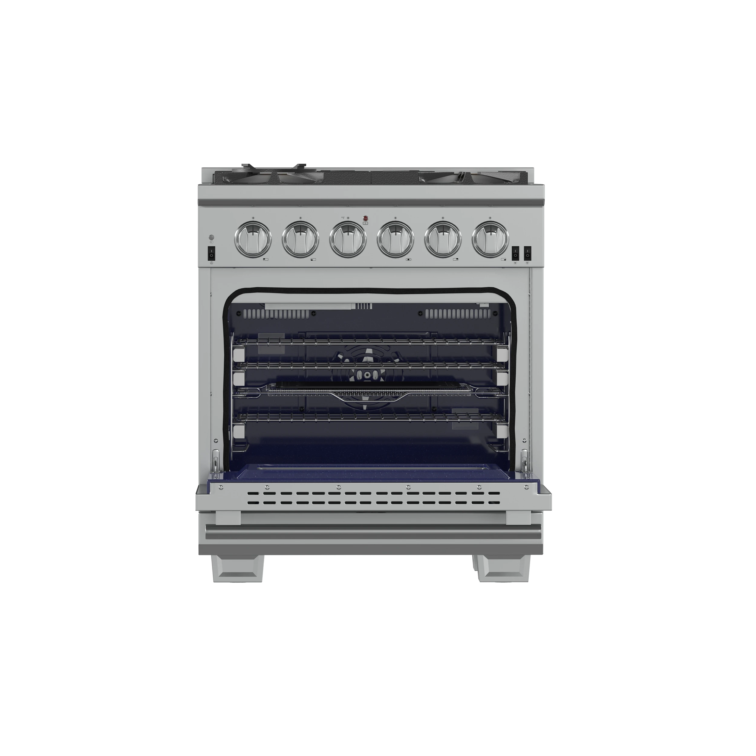 Capriasca 30-Inch Freestanding Gas Range, 4 Burners, True Convection Oven FFSGS626030