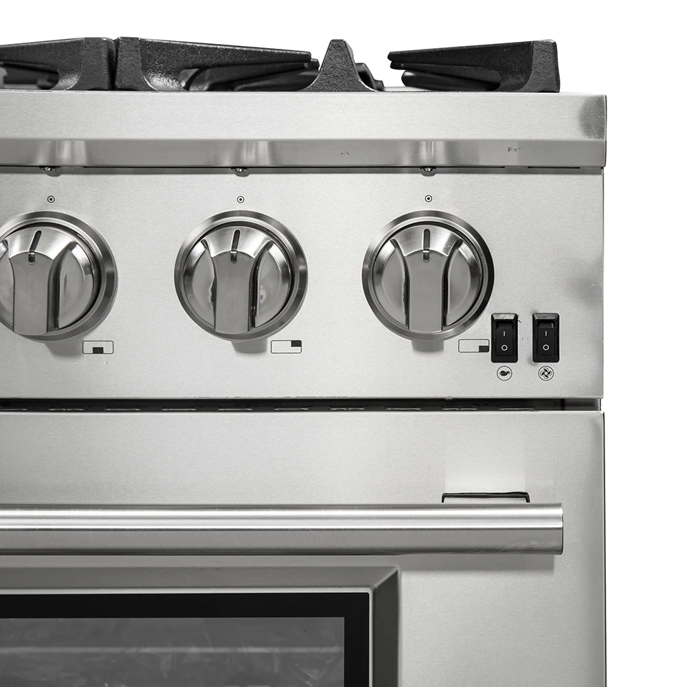Capriasca 36-Inch Gas Range, , 6 Brass Burners, 120,000 BTU, Convection Oven, Energy Efficient FFSGS626036