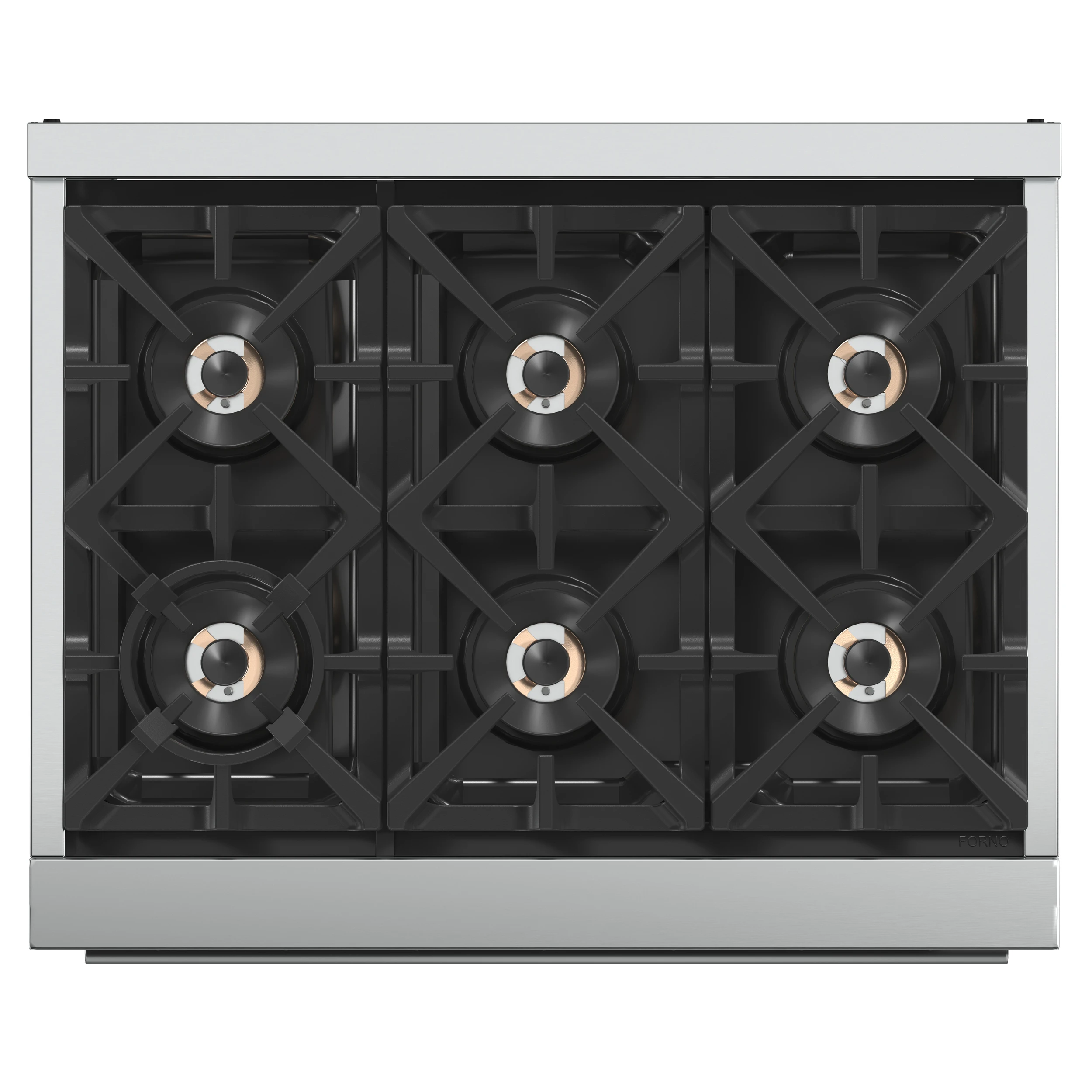 Capriasca 36-Inch Gas Range, , 6 Brass Burners, 120,000 BTU, Convection Oven, Energy Efficient FFSGS626036