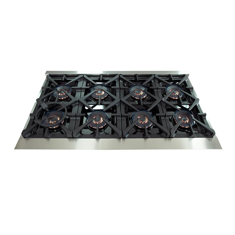 Capriasca 48-inch Gas Range , 8 Brass Burners 160,000 BTU, 6.58 cu.ft. Double Oven FFSGS626048