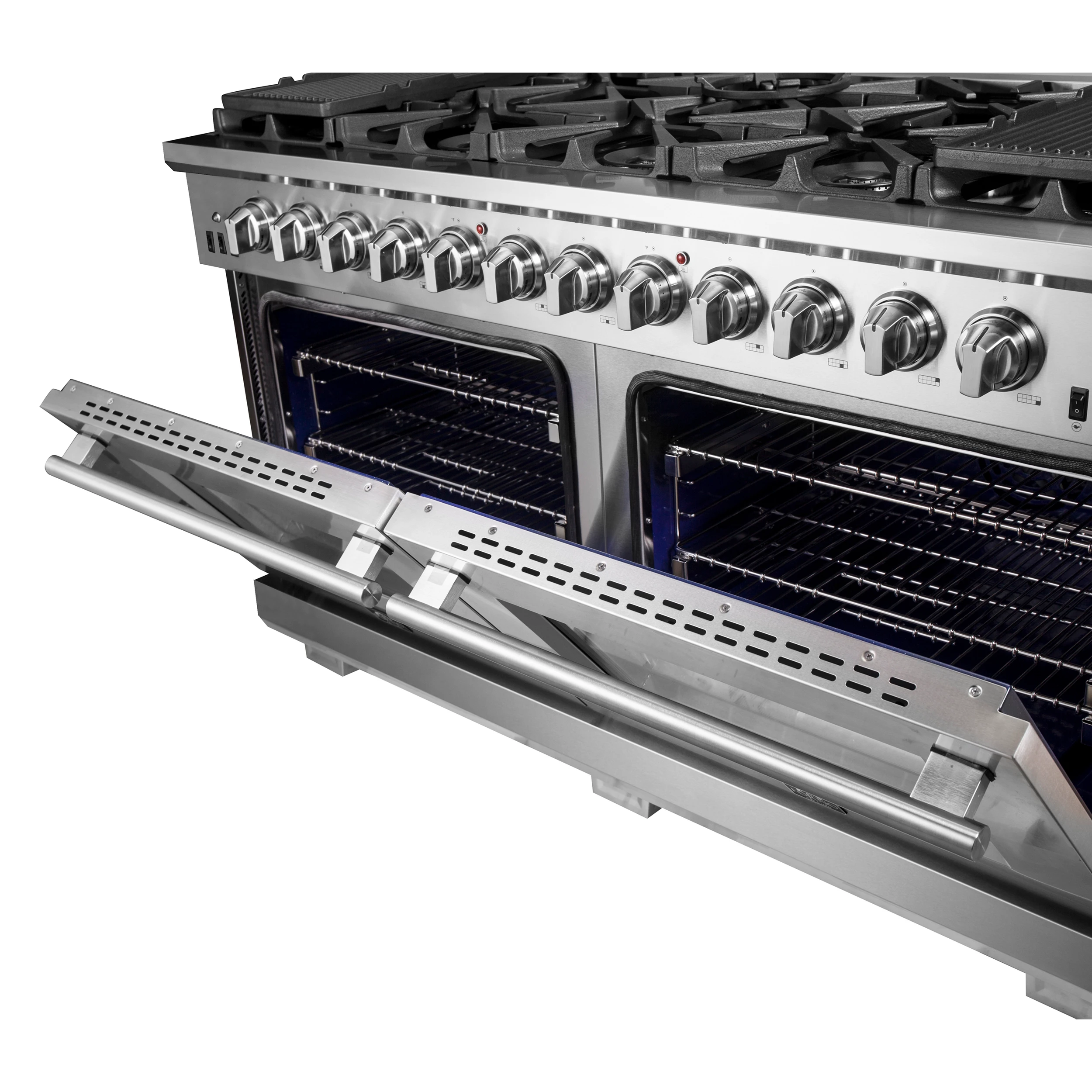 Capriasca 60-Inch Freestanding Gas Range, 10 Burners, True Convection Oven FFSGS626060