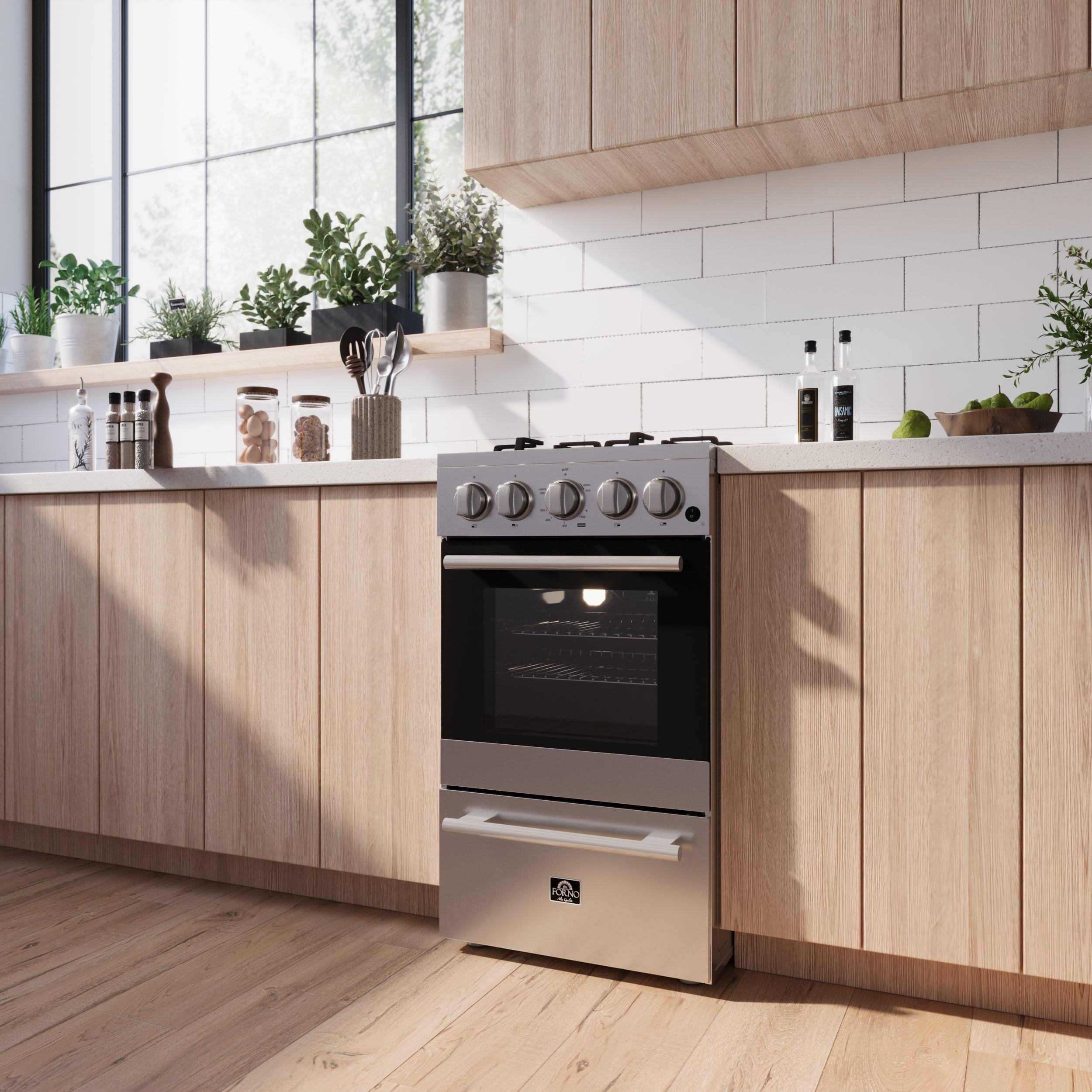 Lamazze 20-Inch Freestanding Gas Range, Compact Design, Energy Efficient FFSGS626520