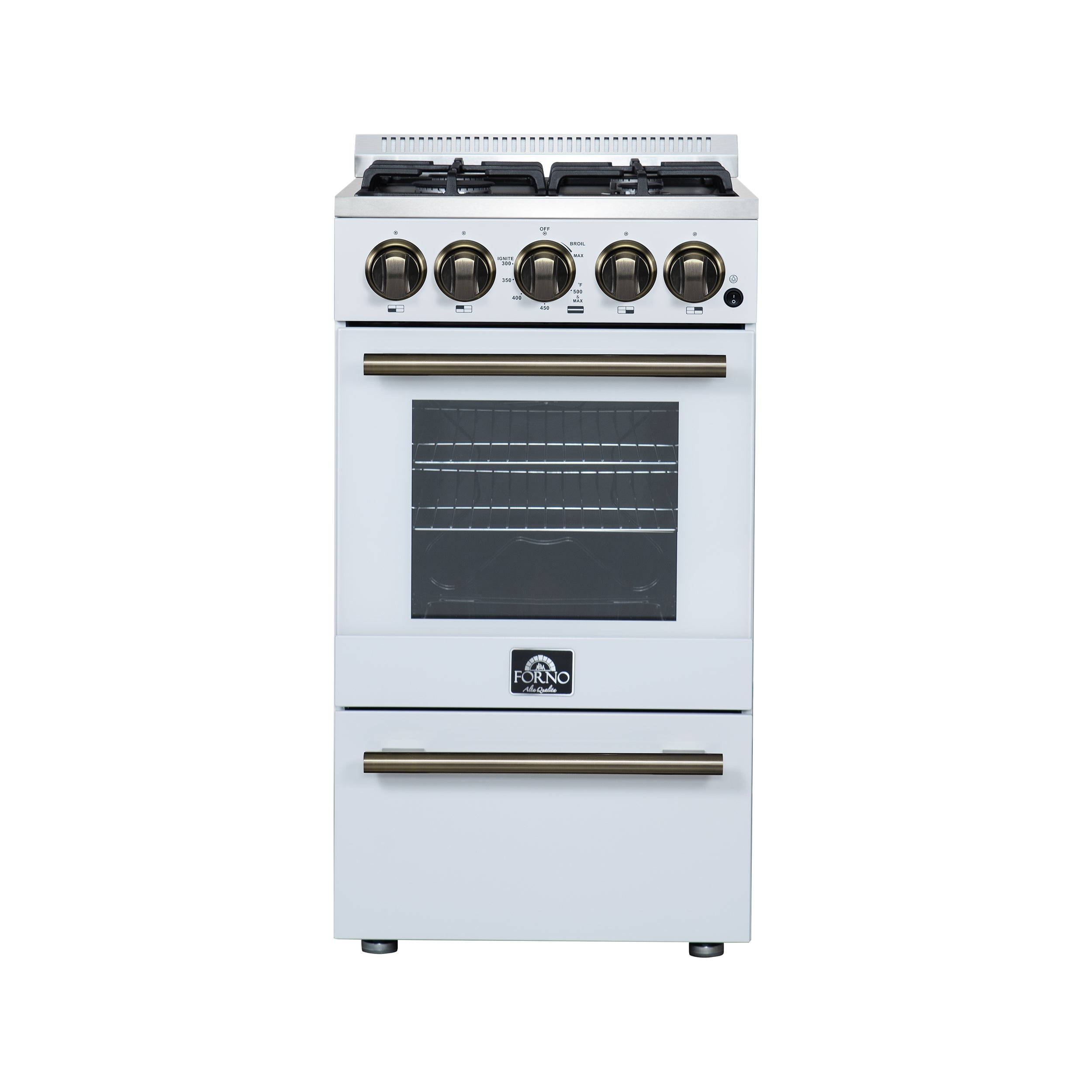 Lamazze 20 Inch Freestanding Gas Range in , Compact Design FFSGS626520WHT