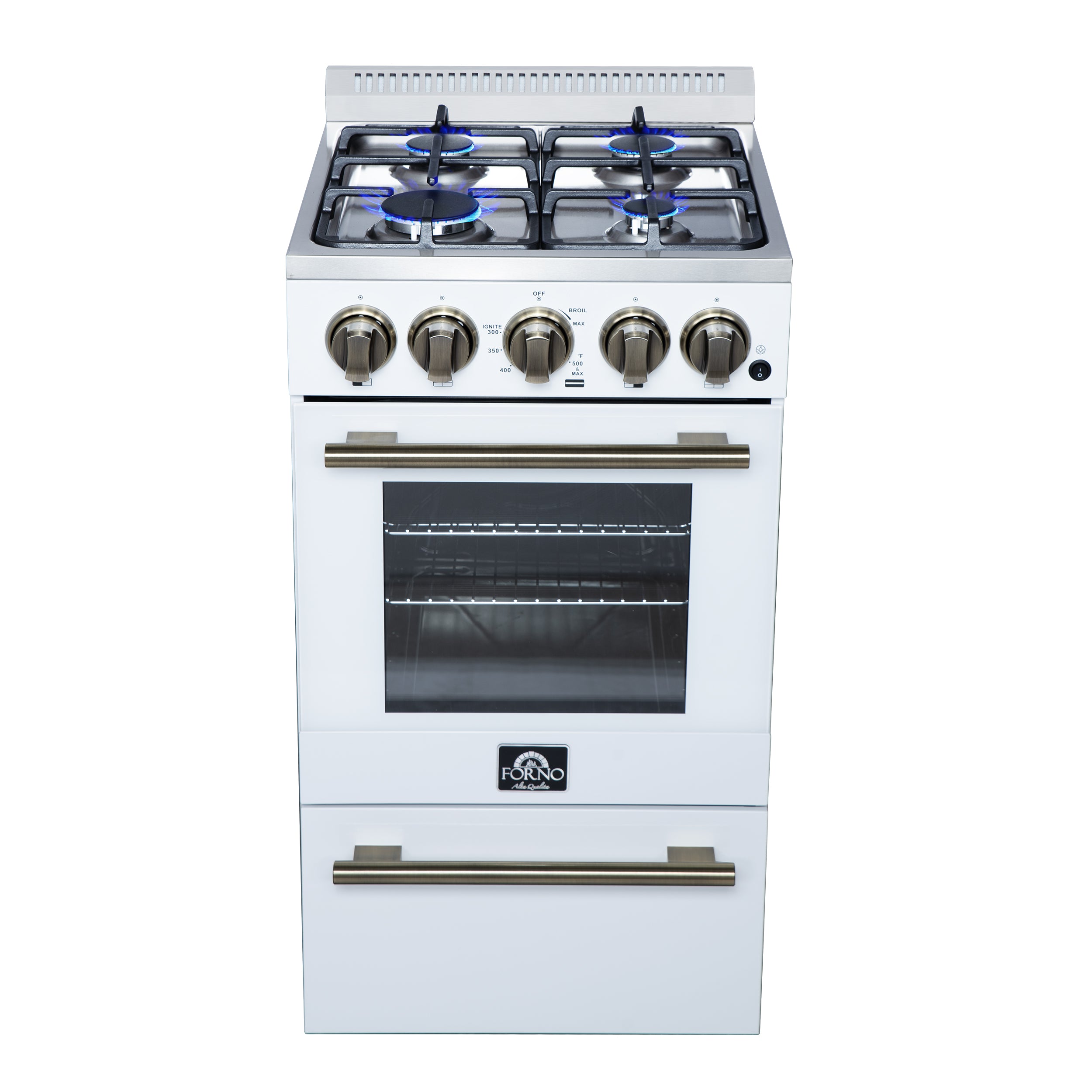 Lamazze 20 Inch Freestanding Gas Range in , Compact Design FFSGS626520WHT