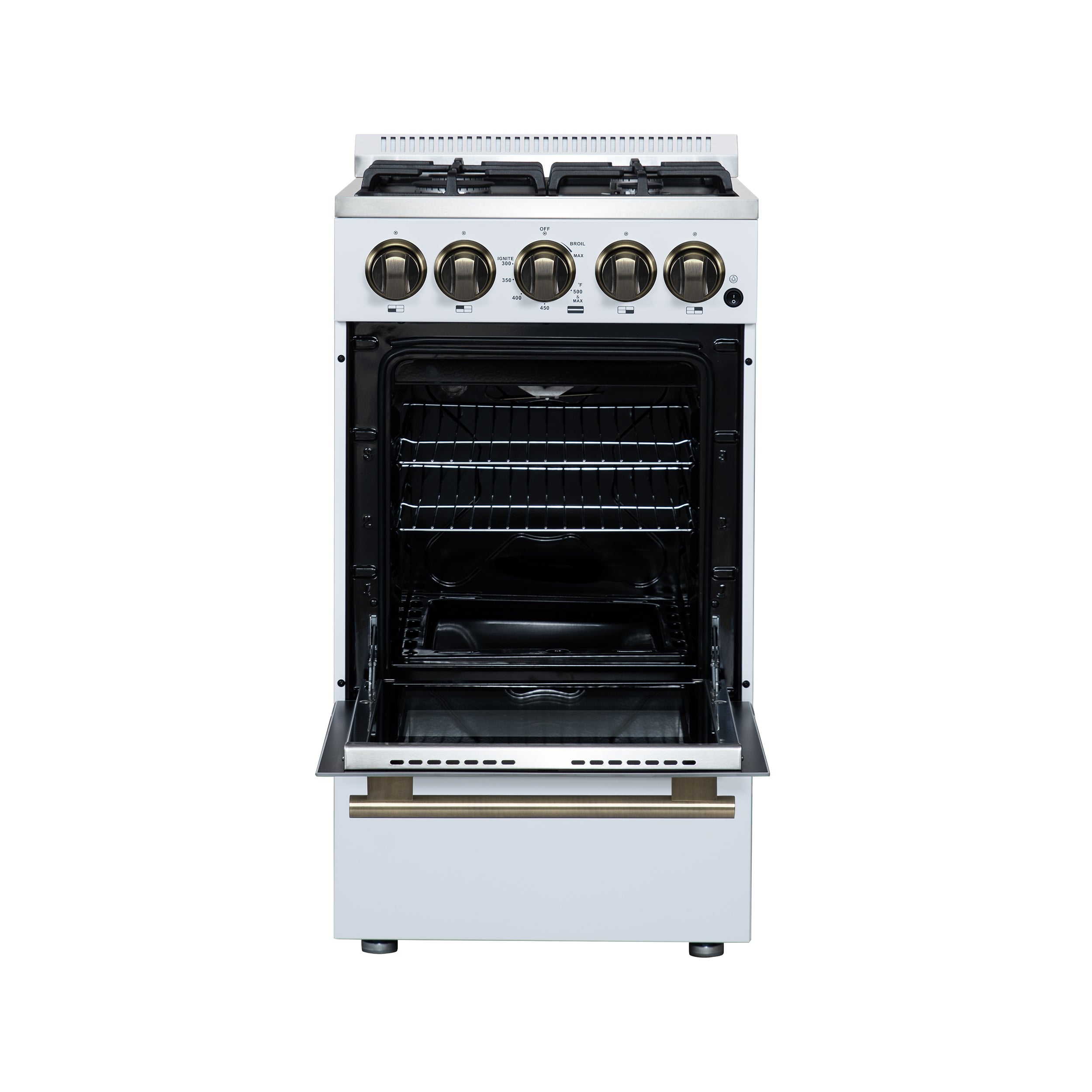 Lamazze 20 Inch Freestanding Gas Range in , Compact Design FFSGS626520WHT