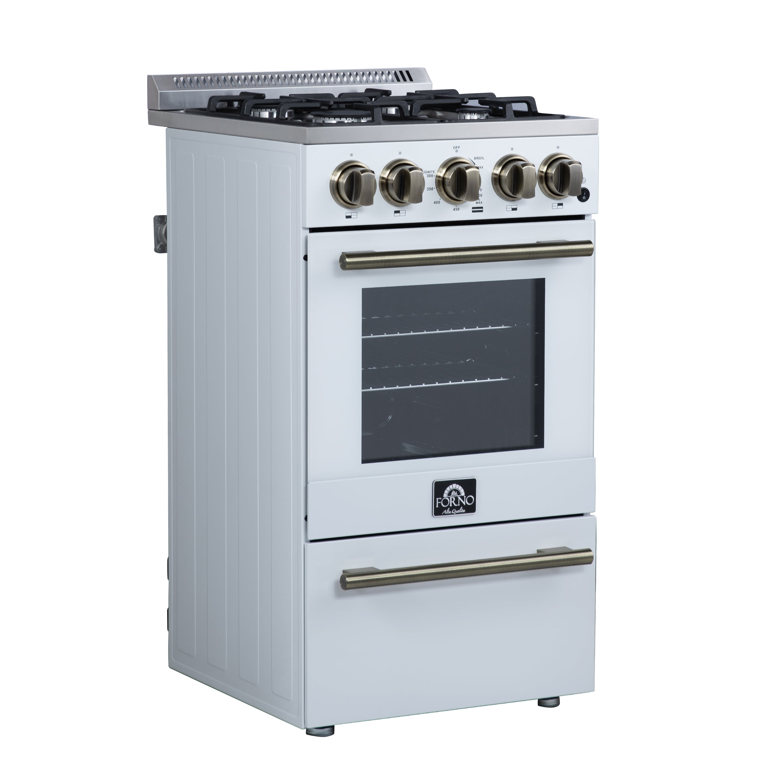Lamazze 20 Inch Freestanding Gas Range in , Compact Design FFSGS626520WHT