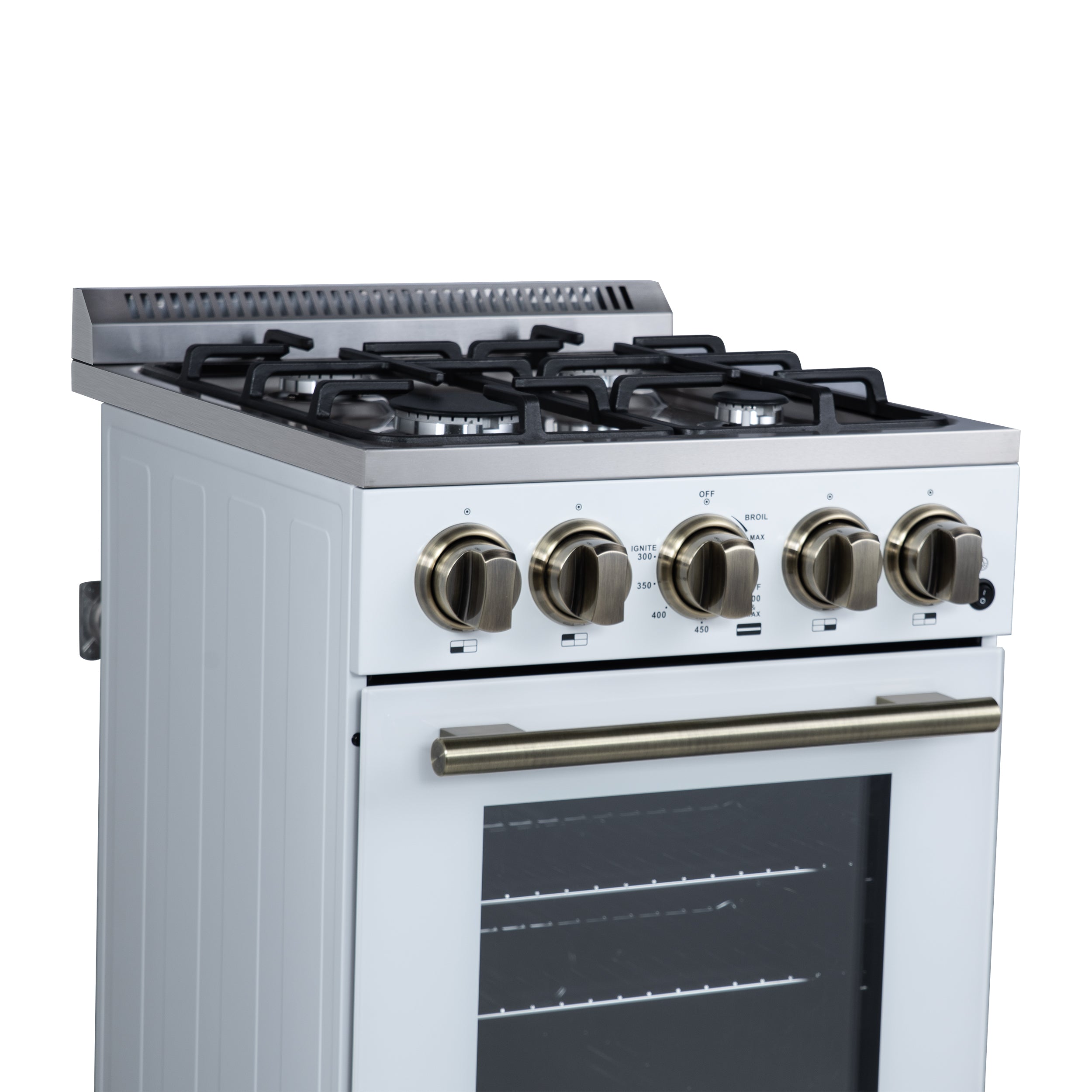 Lamazze 20 Inch Freestanding Gas Range in , Compact Design FFSGS626520WHT
