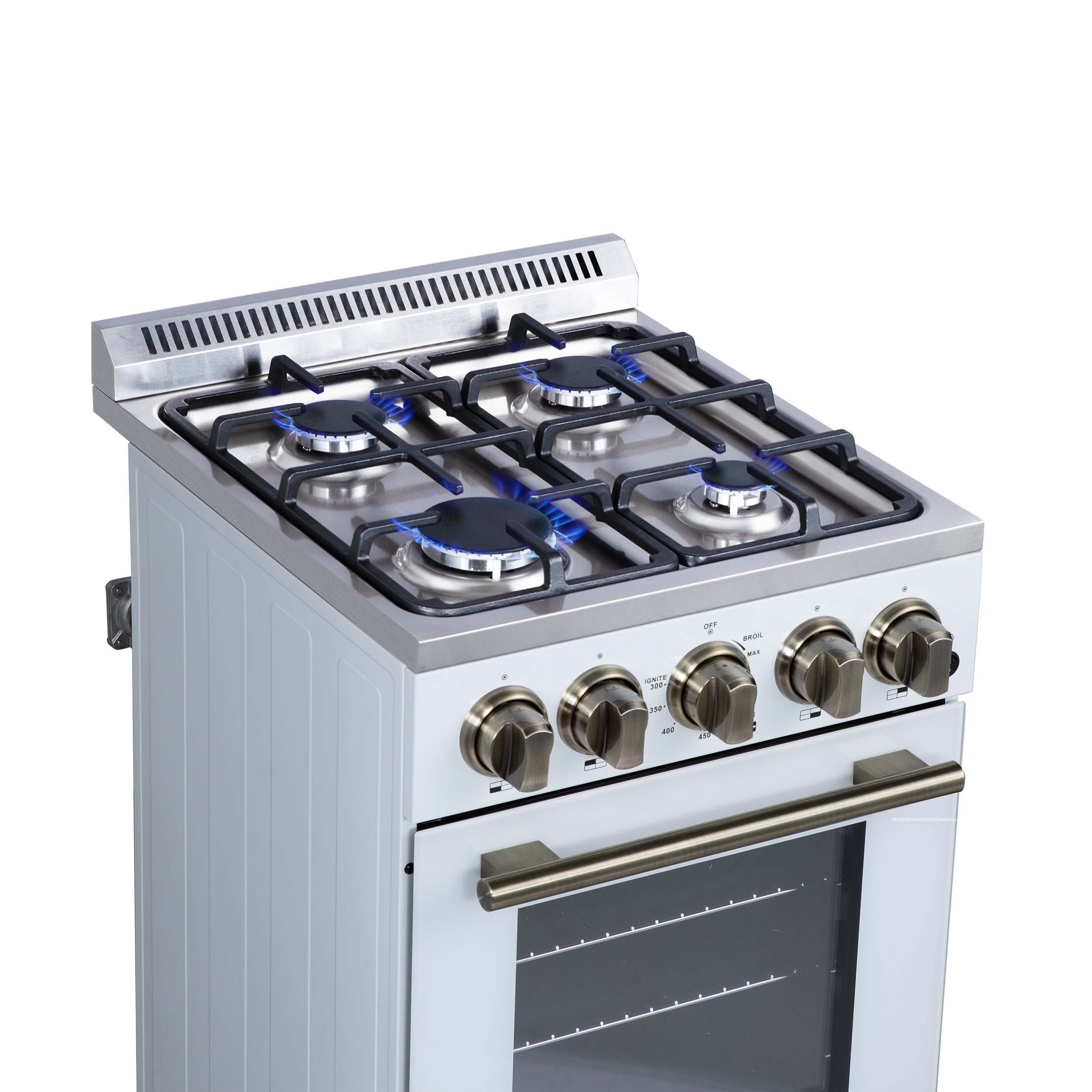 Lamazze 20 Inch Freestanding Gas Range in , Compact Design FFSGS626520WHT