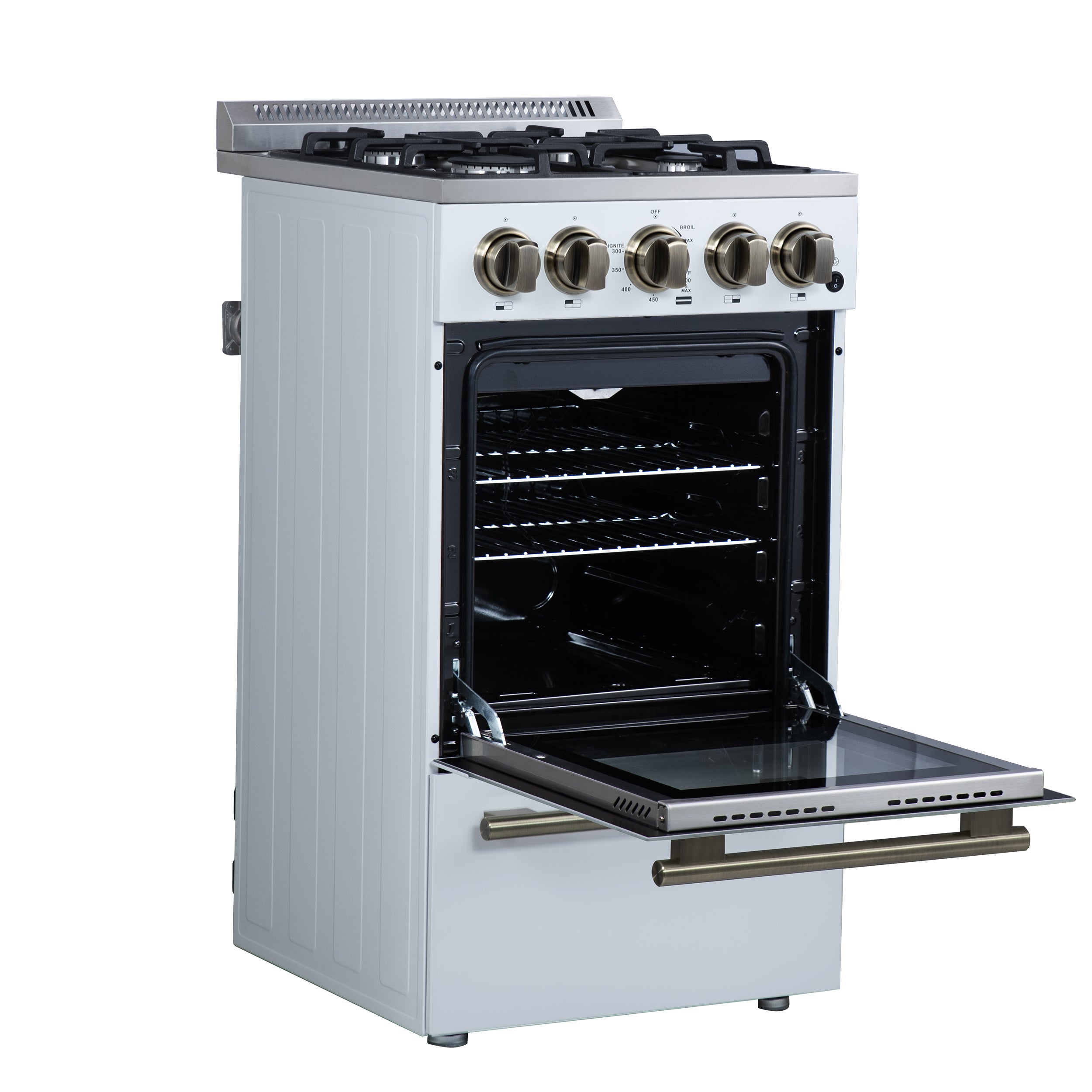 Lamazze 20 Inch Freestanding Gas Range in , Compact Design FFSGS626520WHT
