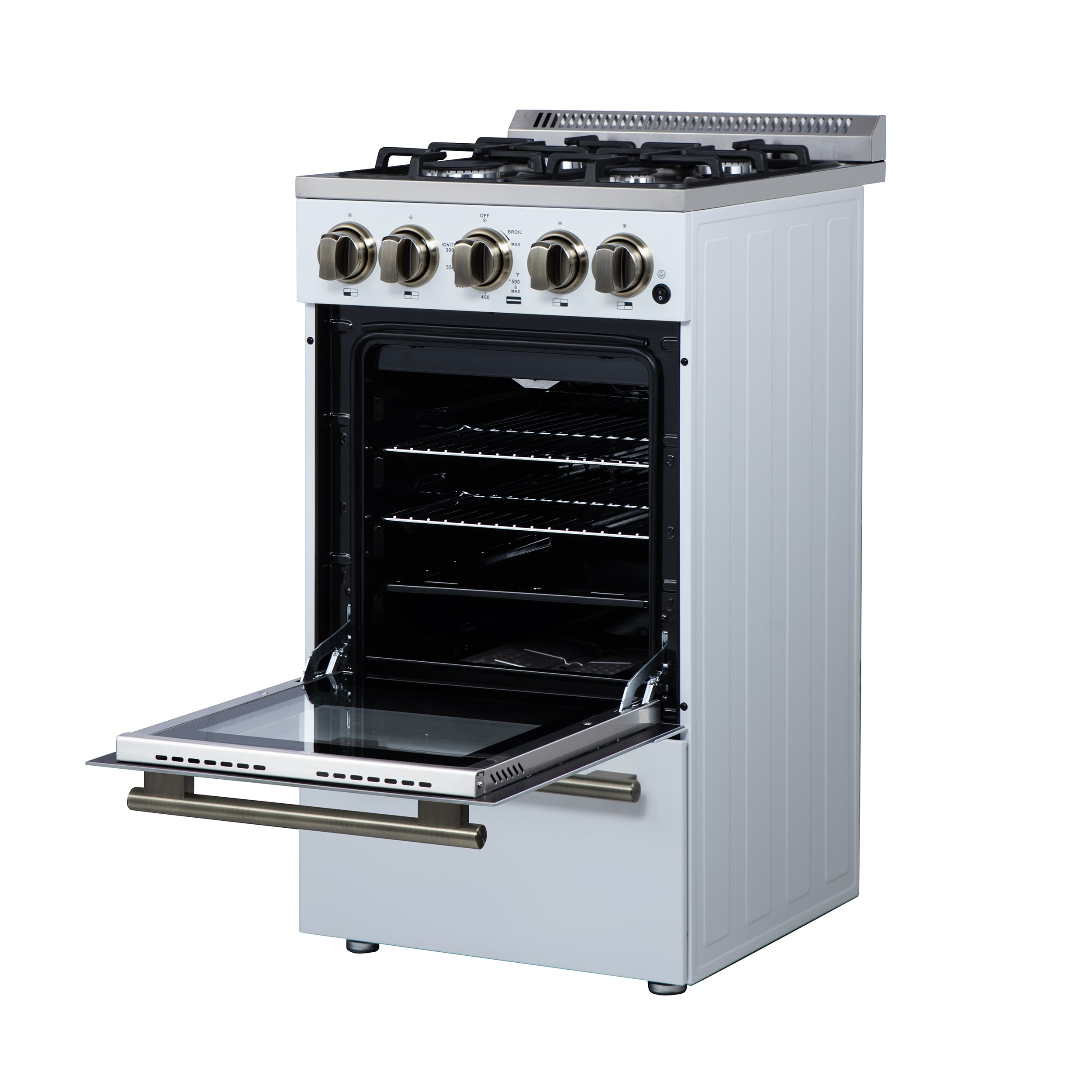 Lamazze 20 Inch Freestanding Gas Range in , Compact Design FFSGS626520WHT