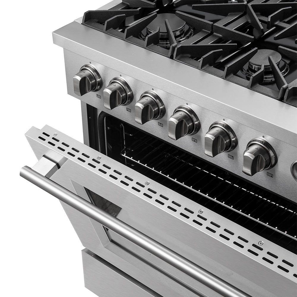 Marco 36-Inch Gas Range , 6 Burners 67,000 BTU, 5.36 cu.ft. Convection Oven FFSGS627736