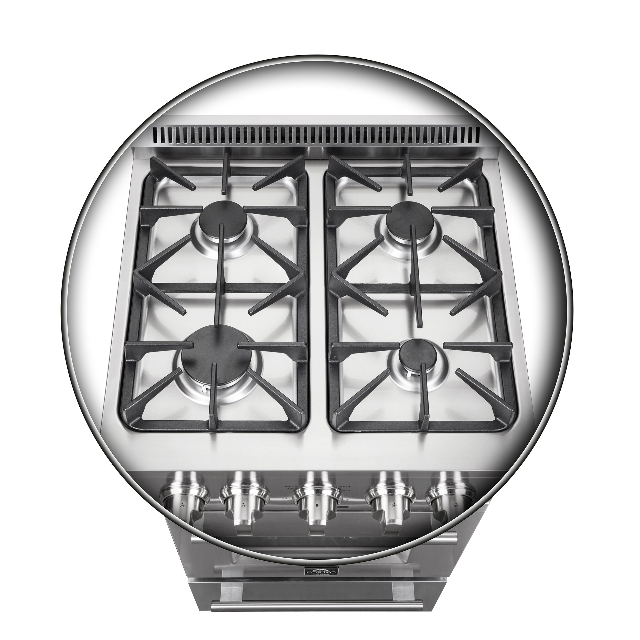 Breno 24-Inch Freestanding Gas Range, Plug Included, Energy Efficient FFSGS629024