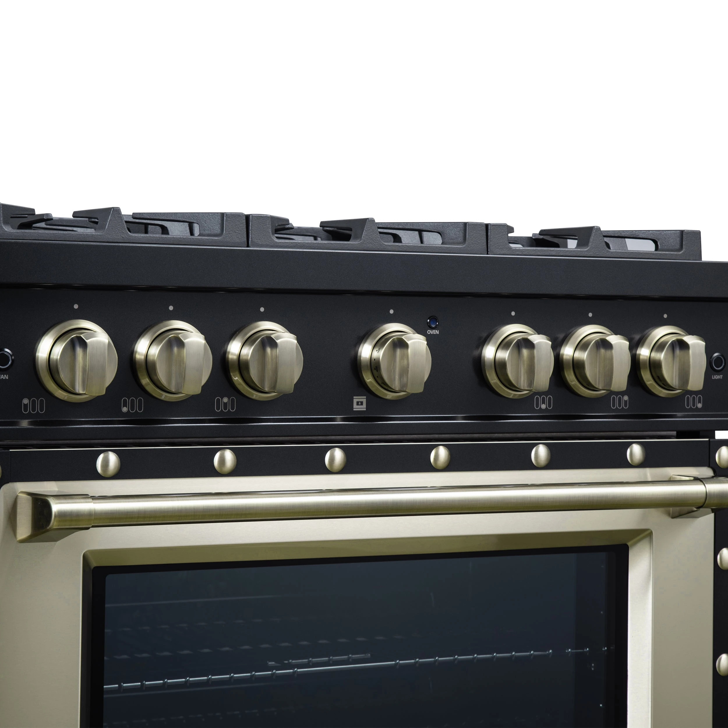 Valente 36" Gas Range in , 6 Sealed Burnes, 71 000 BTU Cooktop Output , 5.2 Cu.Ft. convection Oven, Telescopic Racks FFSGS629936CPBLK