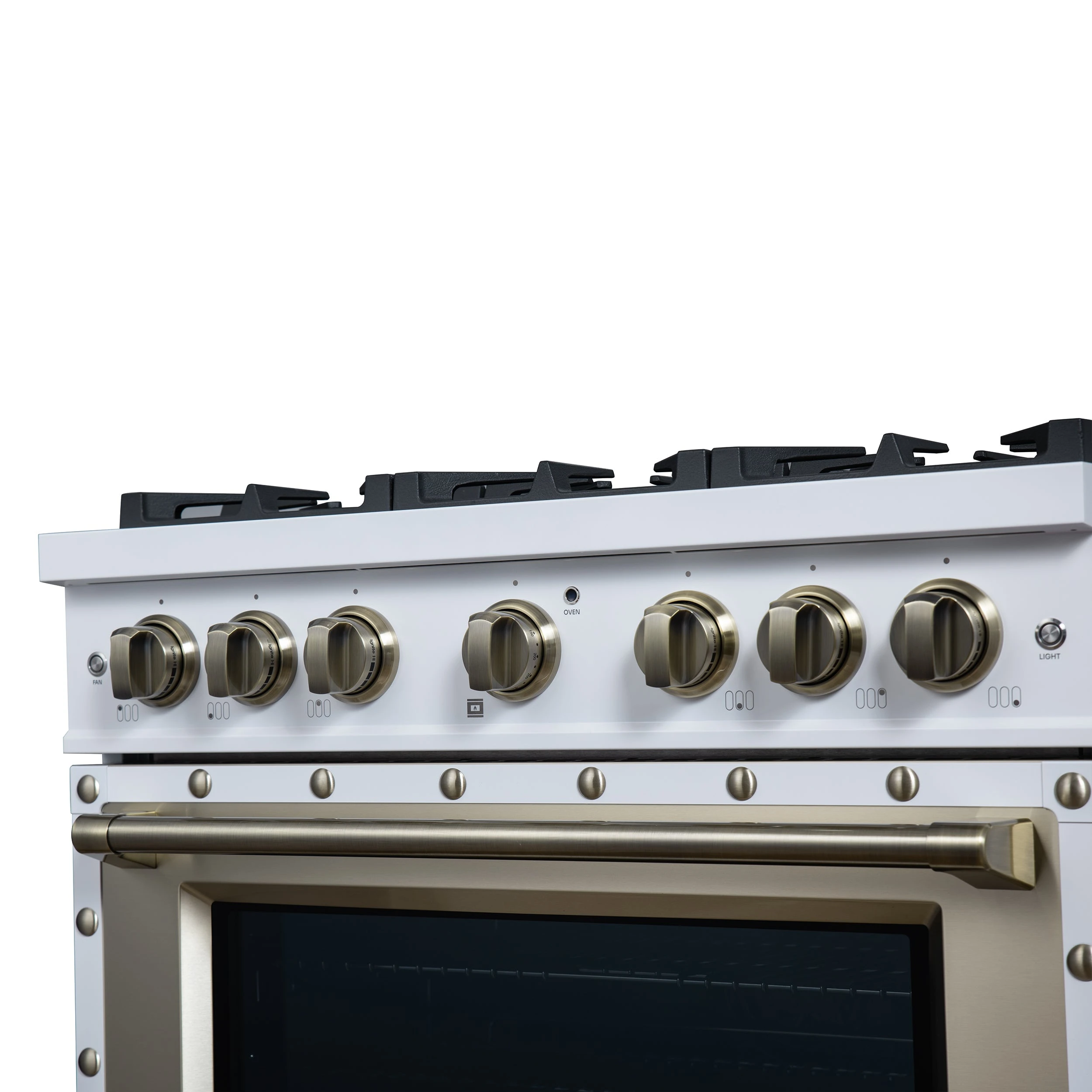 Valente 36" Gas Range in , 6 Sealed Burnes, 71 000 BTU Cooktop Output , 5.2 Cu.Ft. convection Oven, Telescopic Racks FFSGS629936CPWHT