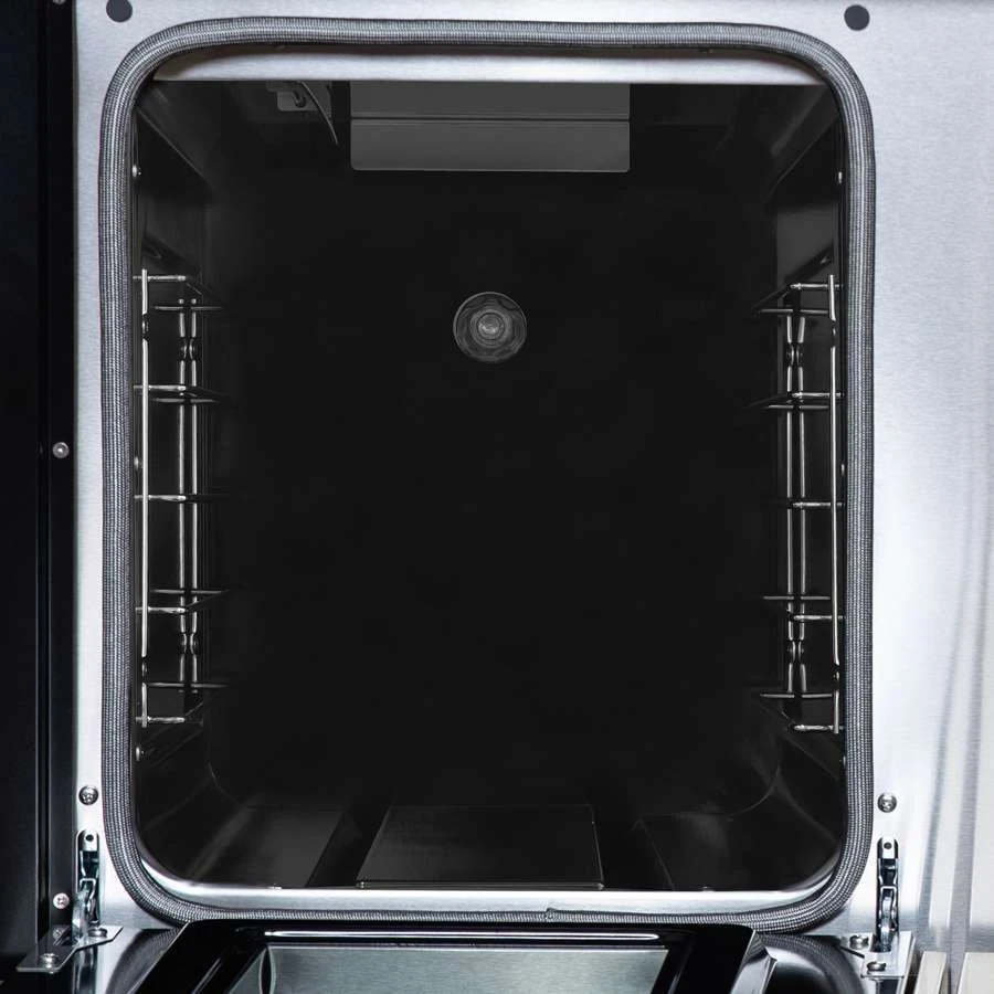 Valente 48" Gas Range in Black, 8 Sealed Burnes, 94 000 BTU Cooktop Output, 6.7 Cu.Ft. Double Oven, Telescopic Racks FFSGS629948CPBLK