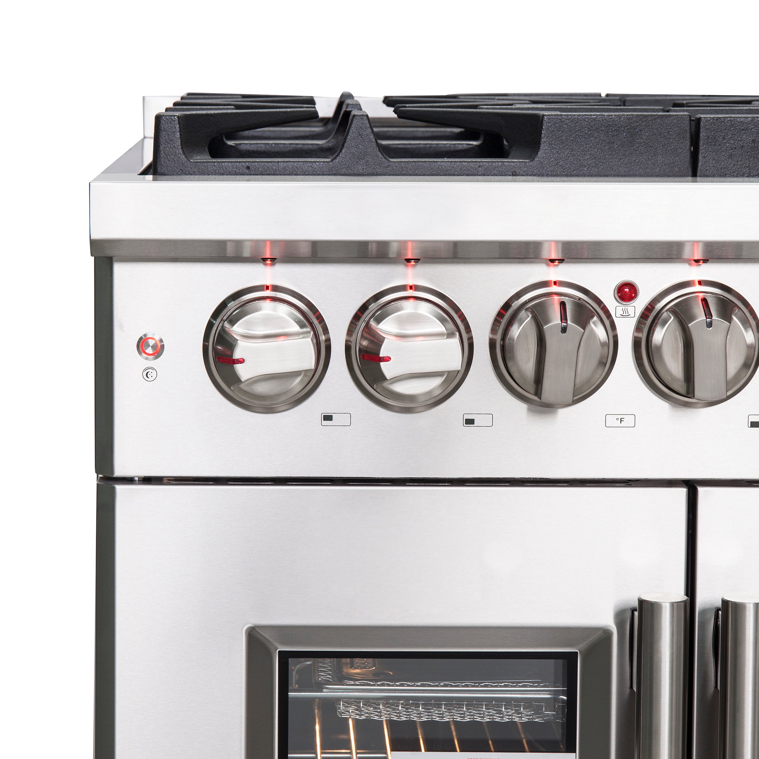 Massimo 30-Inch Freestanding French Door Dual Fuel Range, 4 Burners, True Convection Oven FFSGS632530