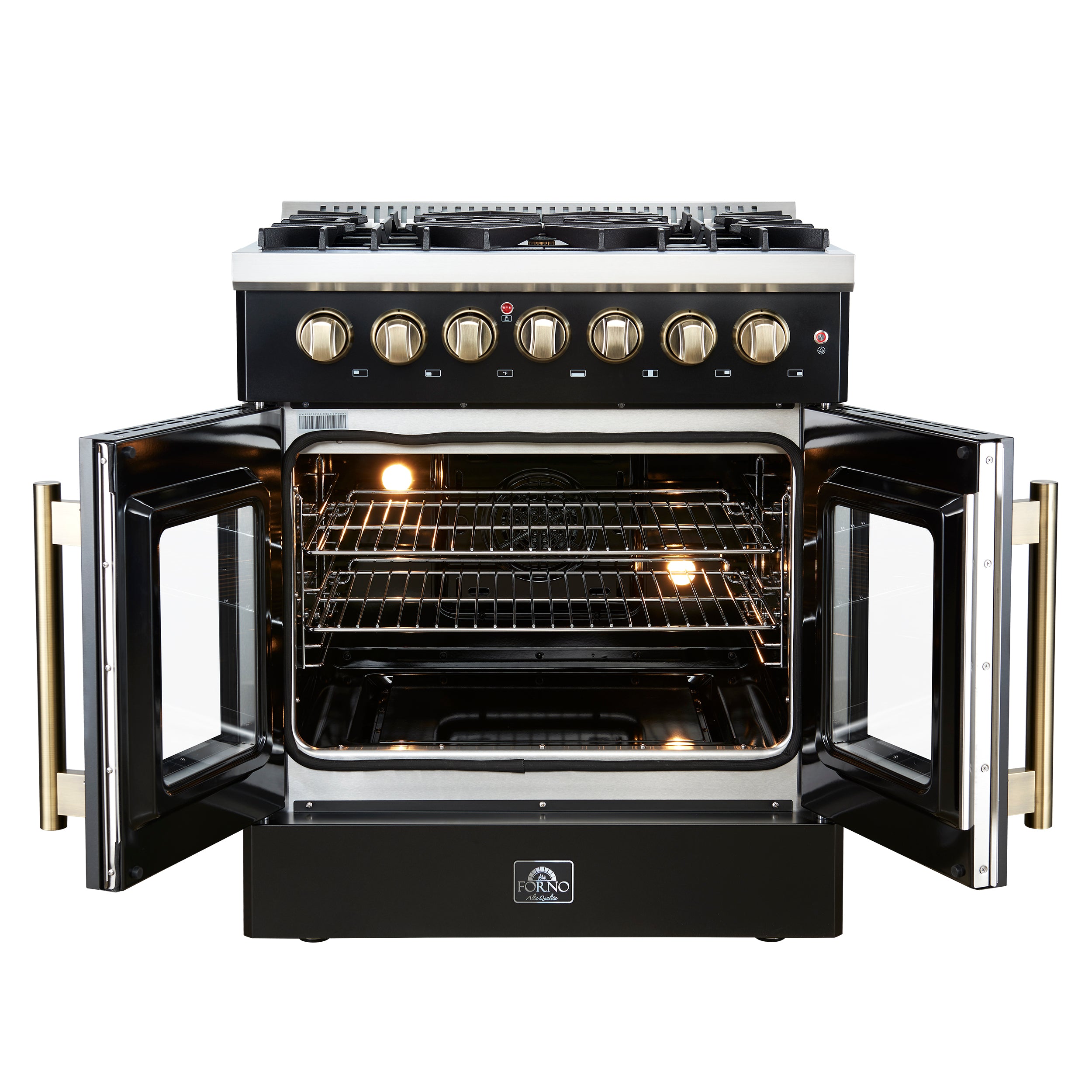 Galiano 30-inch Freestanding French Door Dual Fuel Range FFSGS635630BLK
