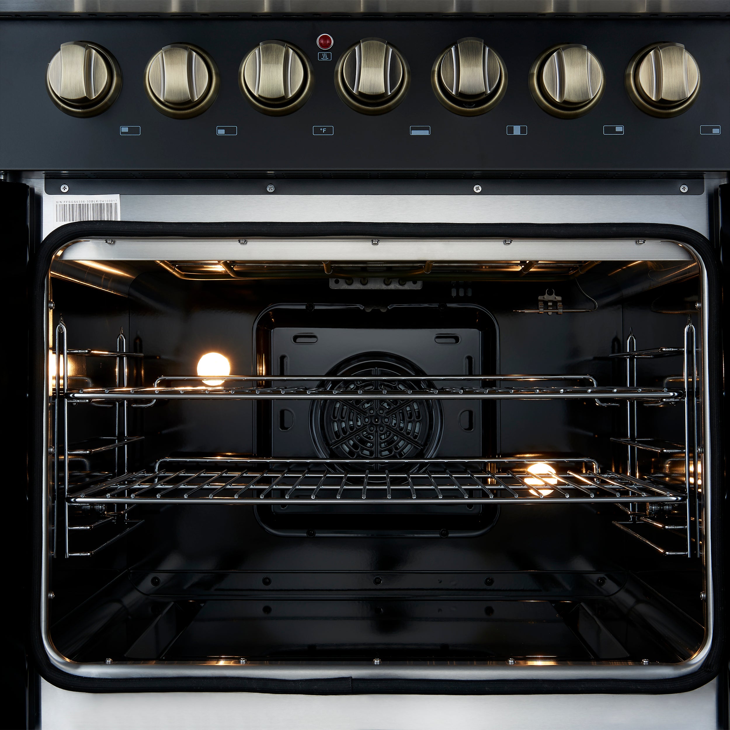 Galiano 30-inch Freestanding French Door Dual Fuel Range FFSGS635630BLK