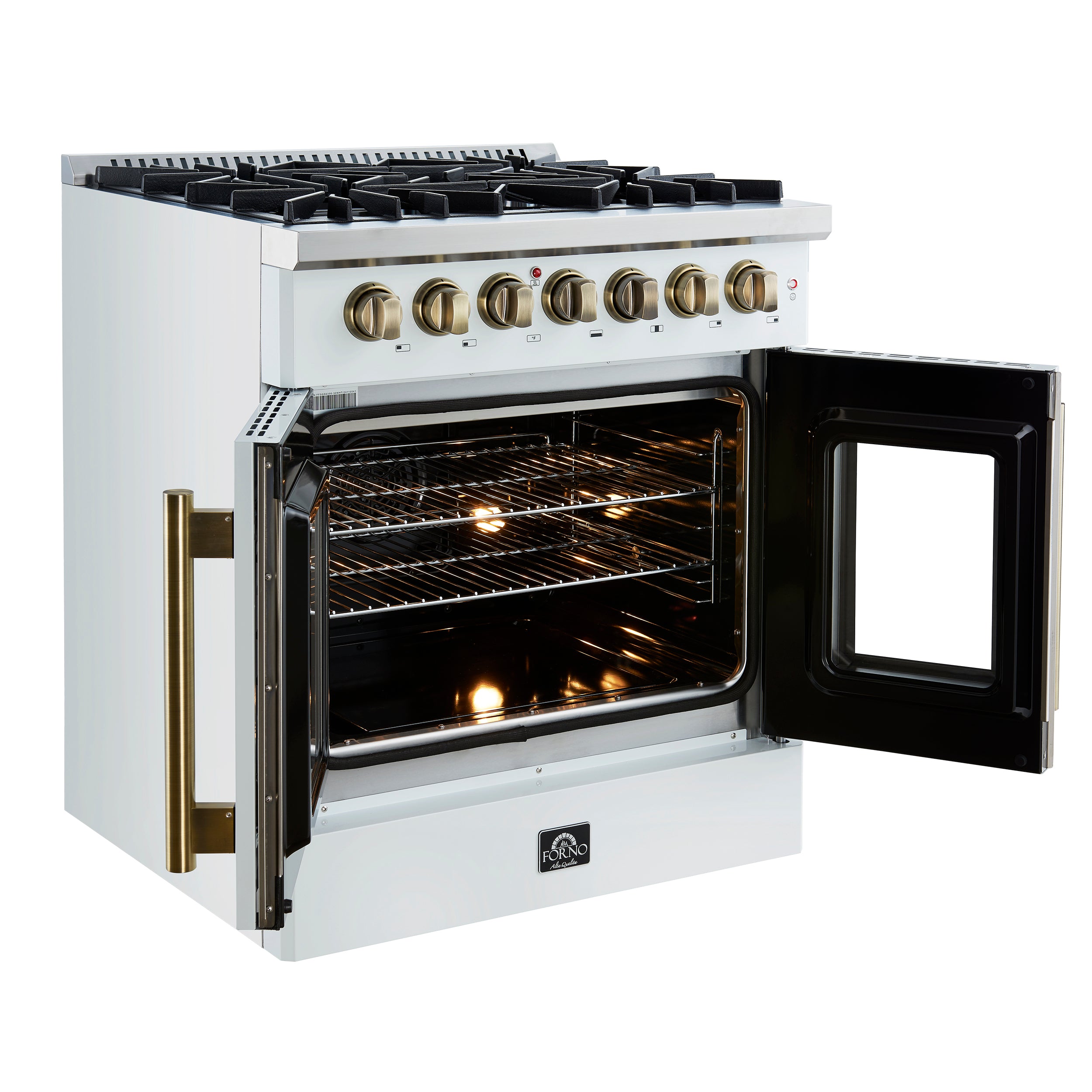 Galiano 30-inch Freestanding French Door Dual Fuel Range FFSGS635630WHT