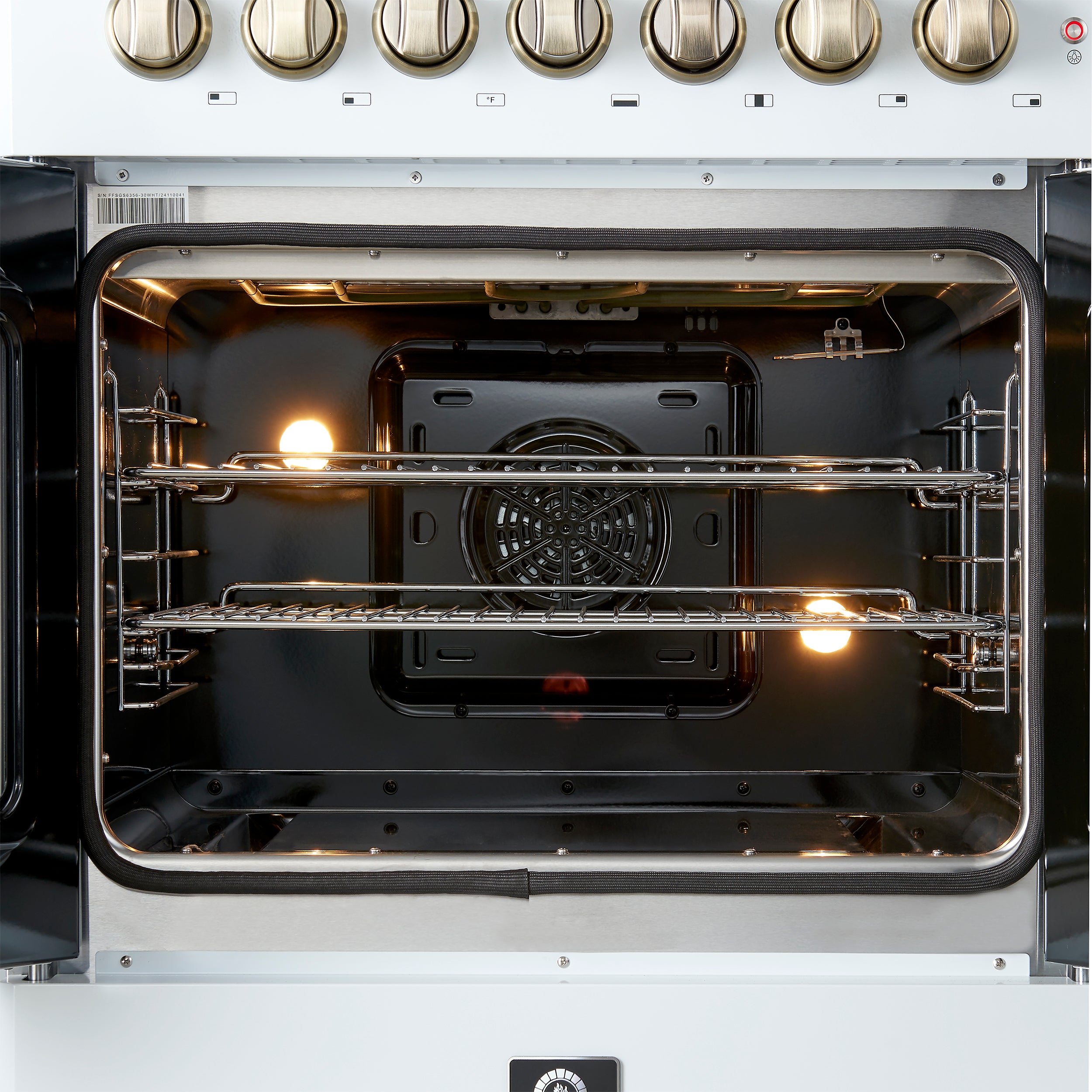 Galiano 30-inch Freestanding French Door Dual Fuel Range FFSGS635630WHT