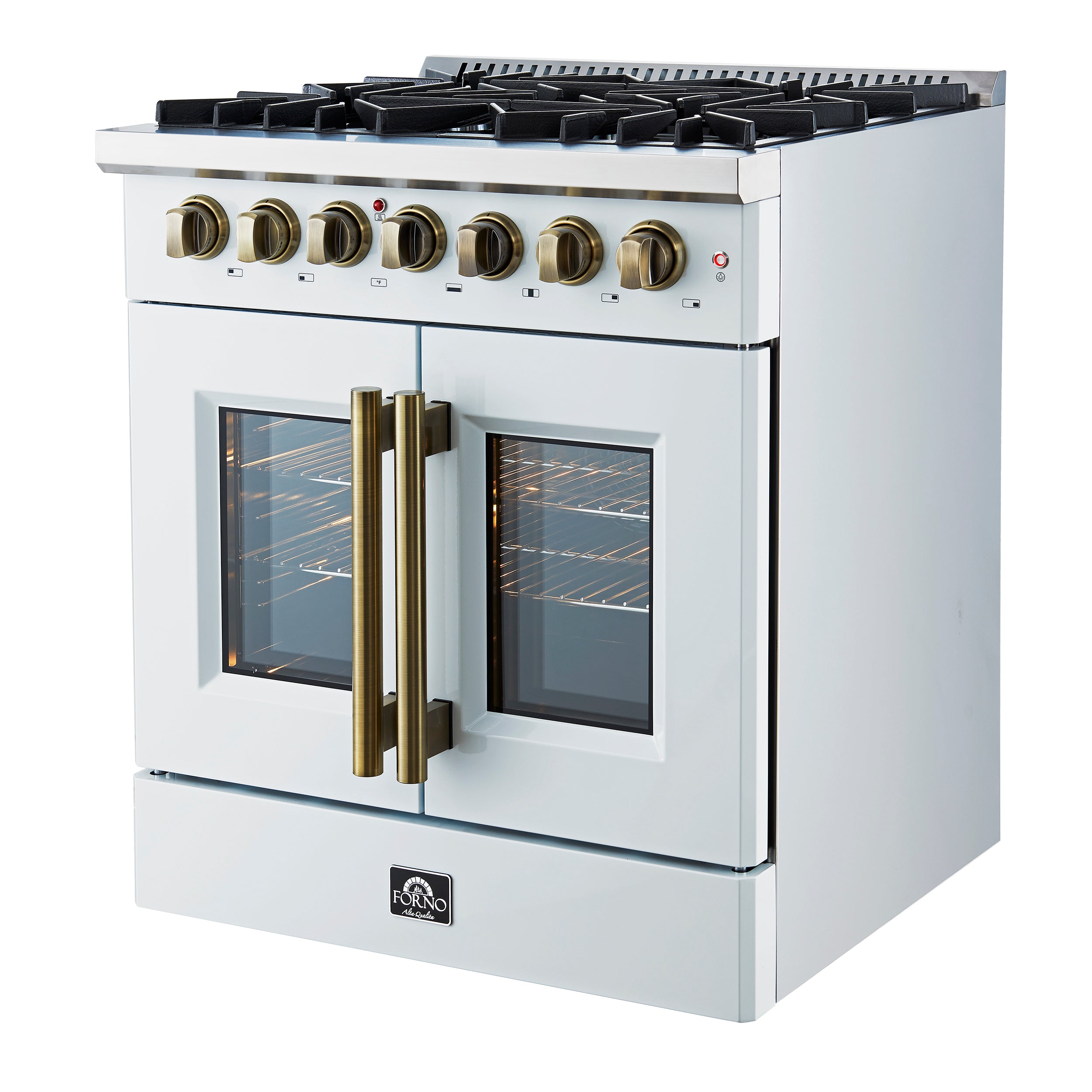 Galiano 30-inch Freestanding French Door Dual Fuel Range FFSGS635630WHT