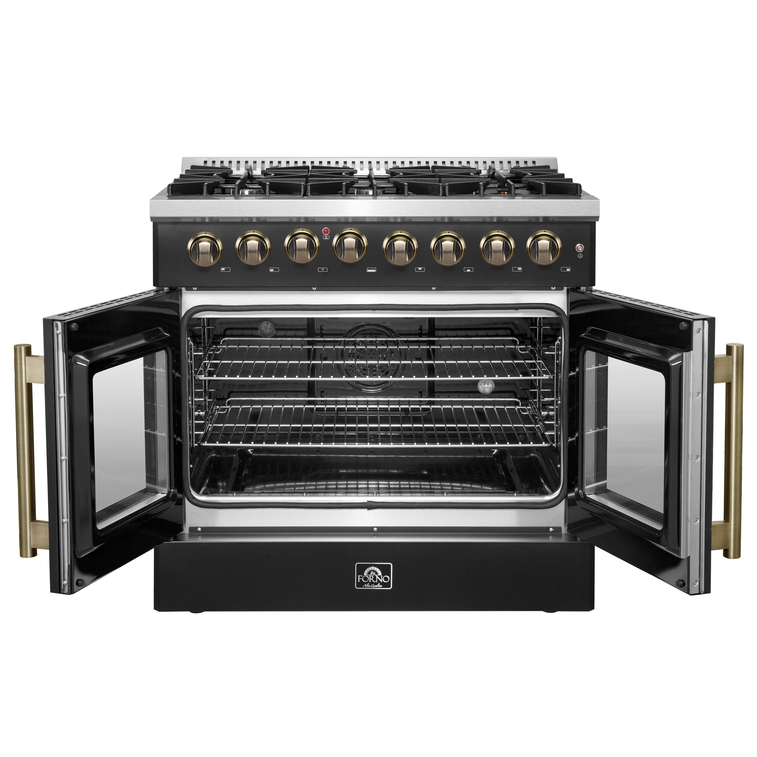Galiano 36-inch Freestanding French Door Dual Fuel Range FFSGS635636BLK