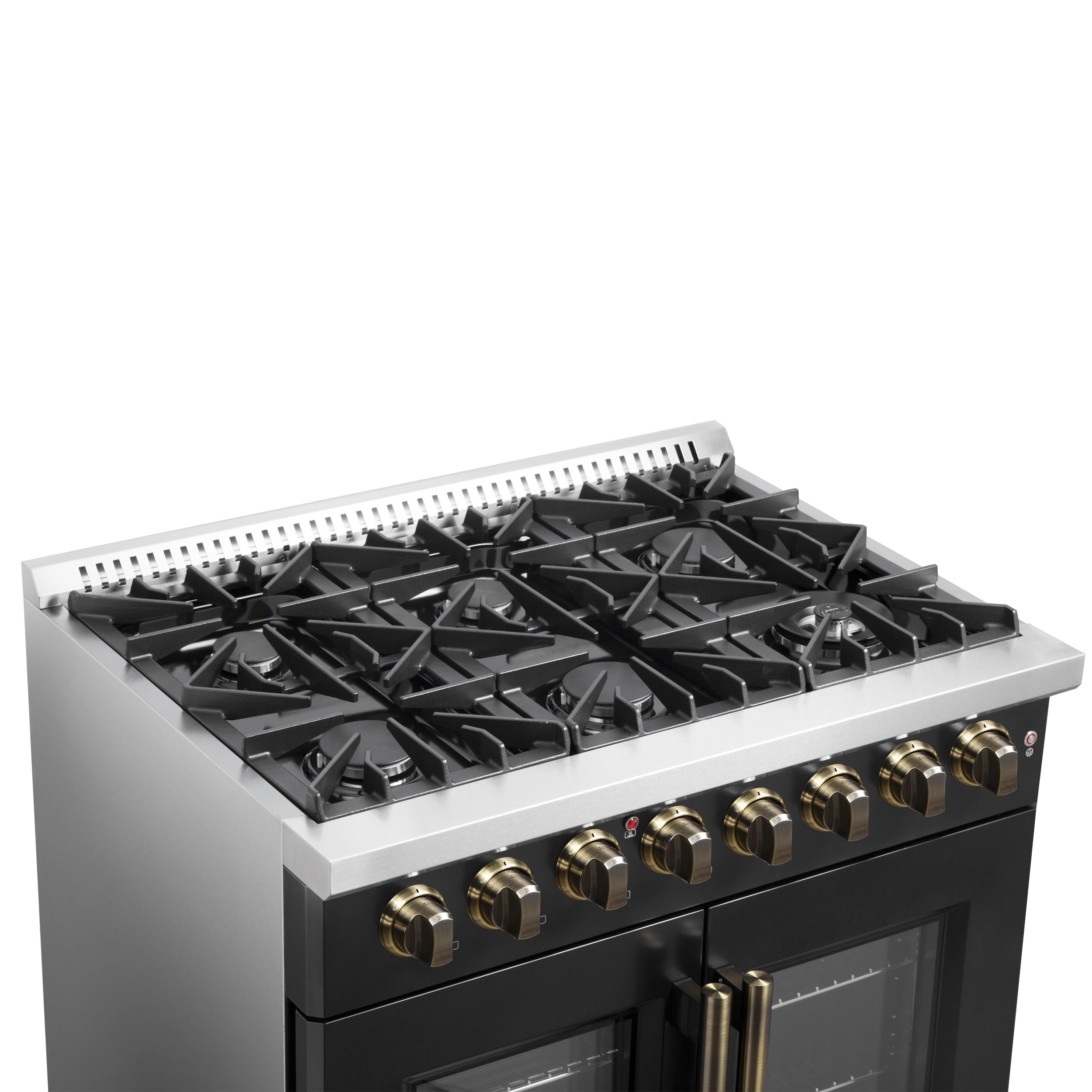 Galiano 36-inch Freestanding French Door Dual Fuel Range FFSGS635636BLK