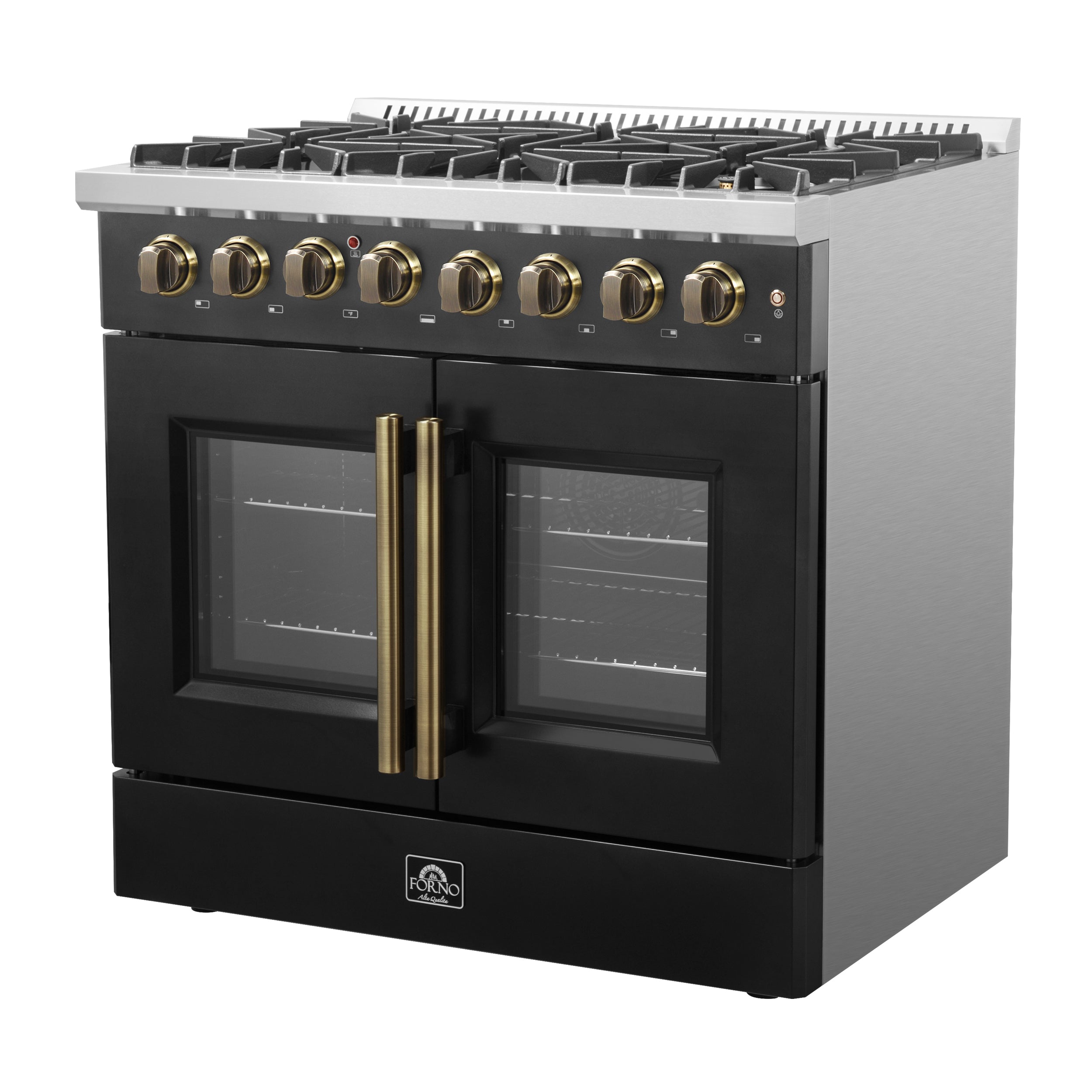 Galiano 36-inch Freestanding French Door Dual Fuel Range FFSGS635636BLK