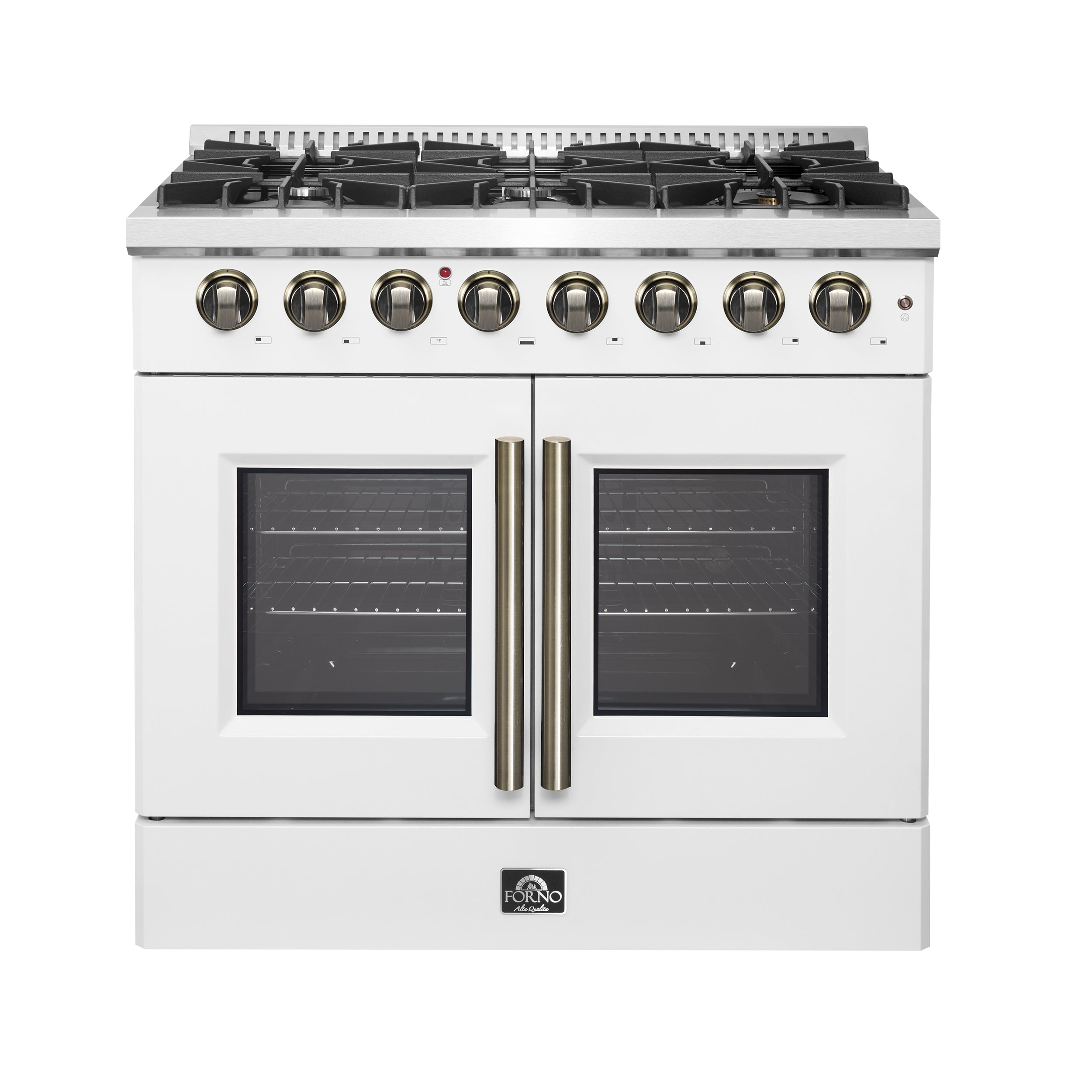 Galiano 36-inch Freestanding French Door Dual Fuel Range FFSGS635636WHT