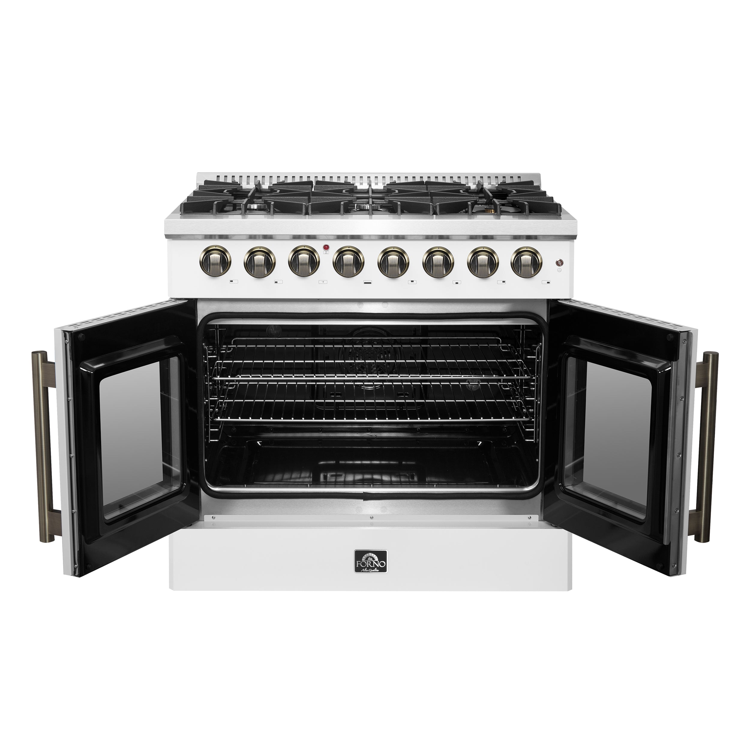 Galiano 36-inch Freestanding French Door Dual Fuel Range FFSGS635636WHT