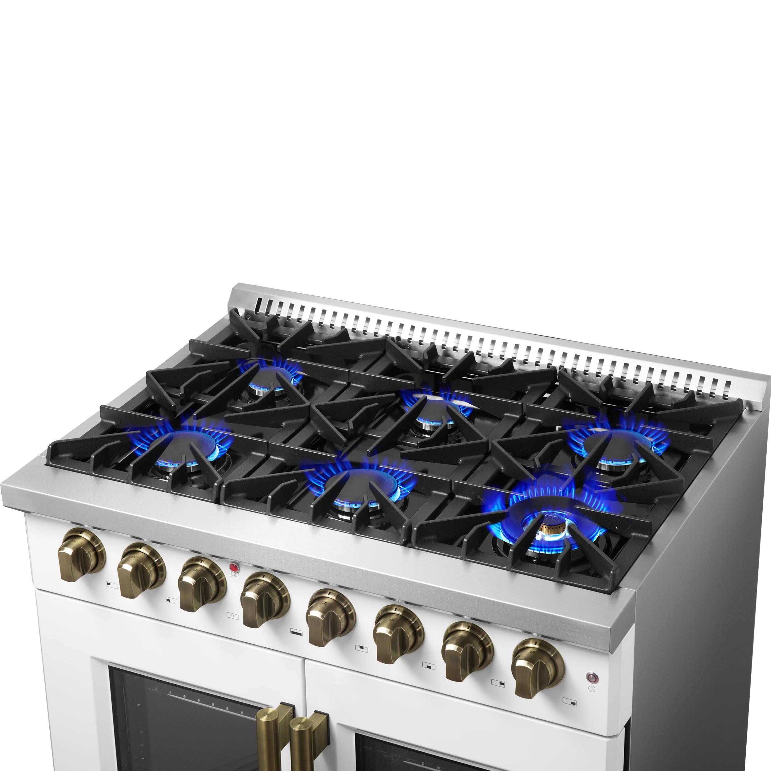 Galiano 36-inch Freestanding French Door Dual Fuel Range FFSGS635636WHT