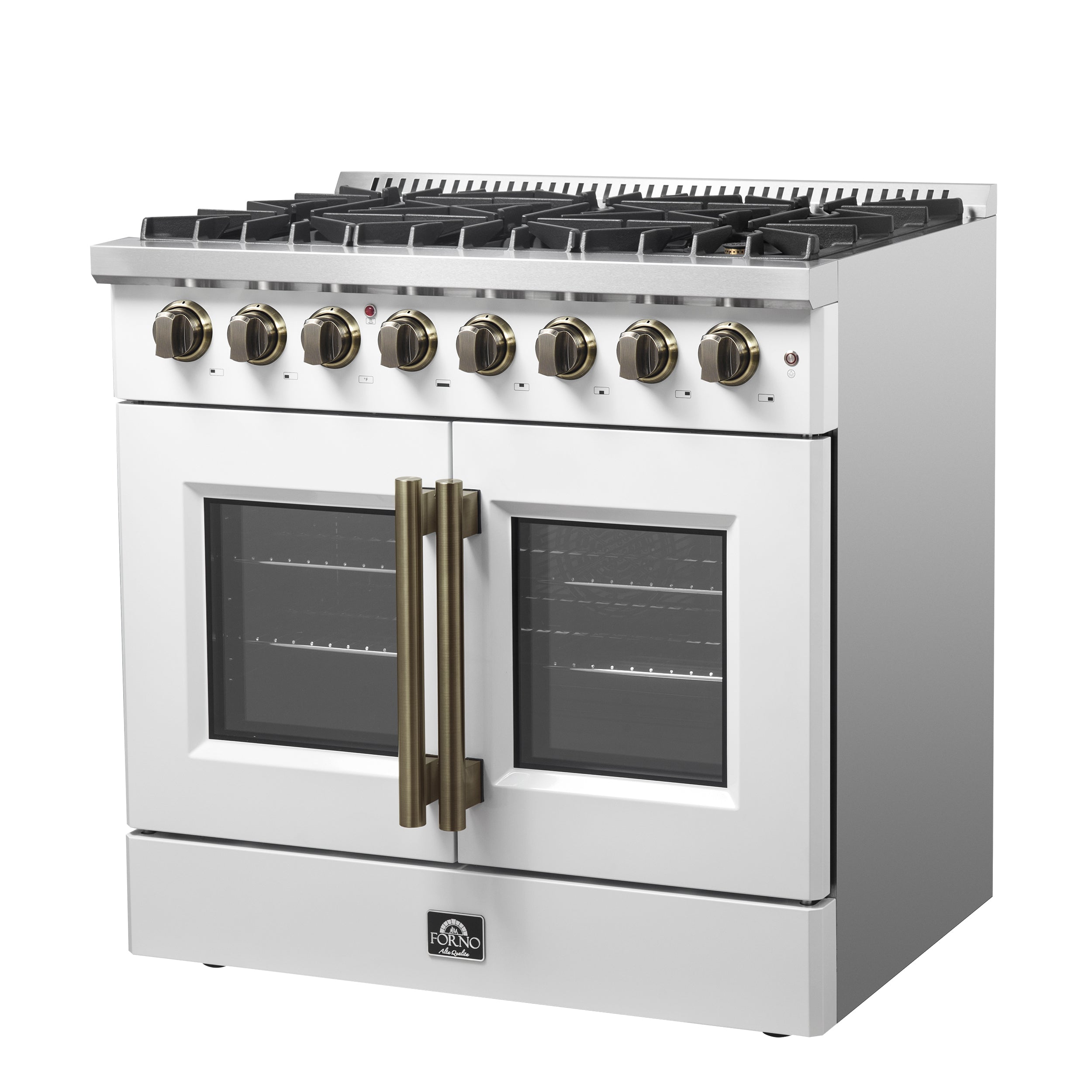 Galiano 36-inch Freestanding French Door Dual Fuel Range FFSGS635636WHT