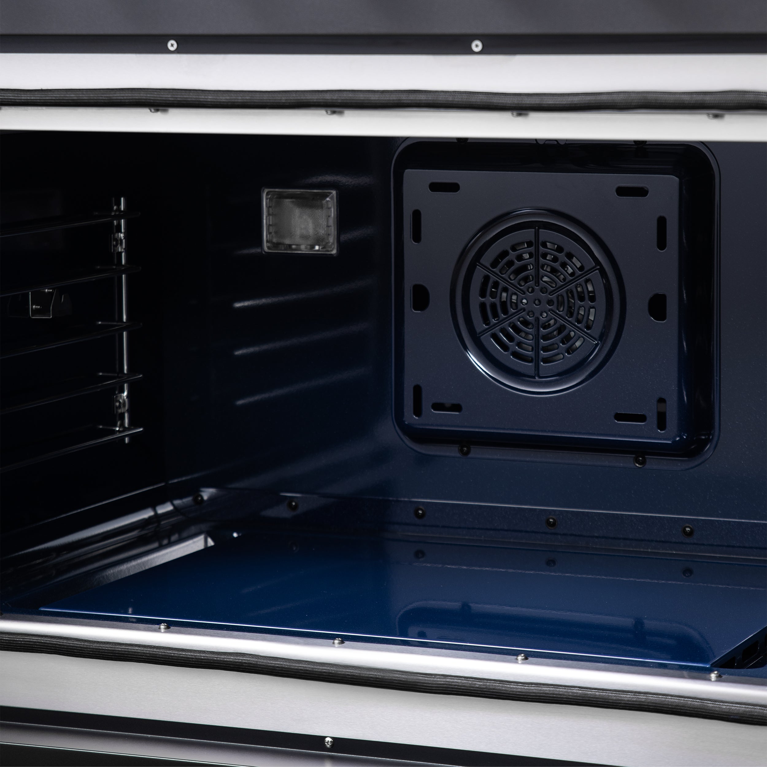 Capriasca 36 Inch Freestanding French Door Dual Fuel Range in with Antique Brass Accessories, 6 Burners, True Convection Oven FFSGS638736BLK