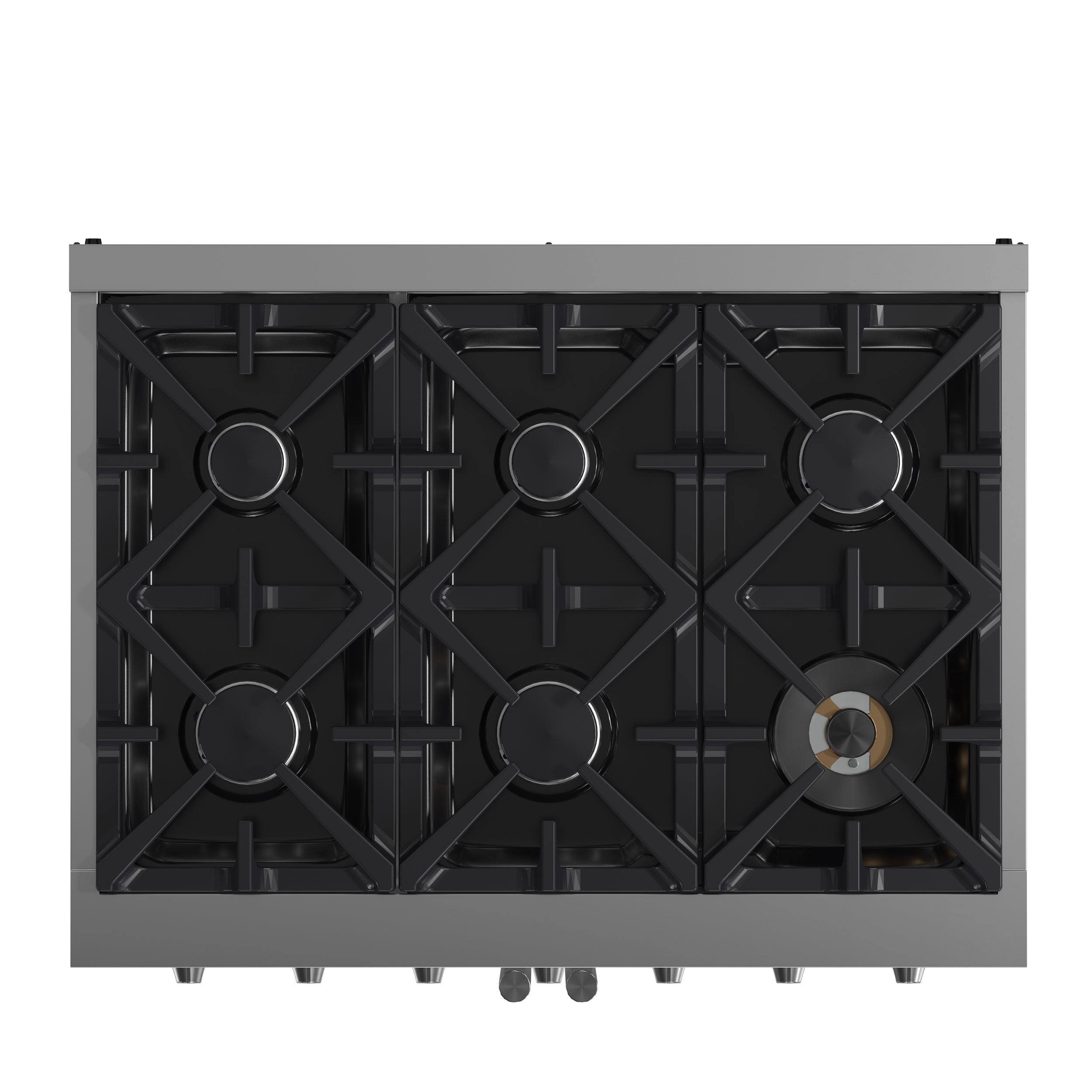Massimo 36-Inch Freestanding French Door Gas Range, 6 Burners, Convection Oven, Energy Efficient FFSGS643936